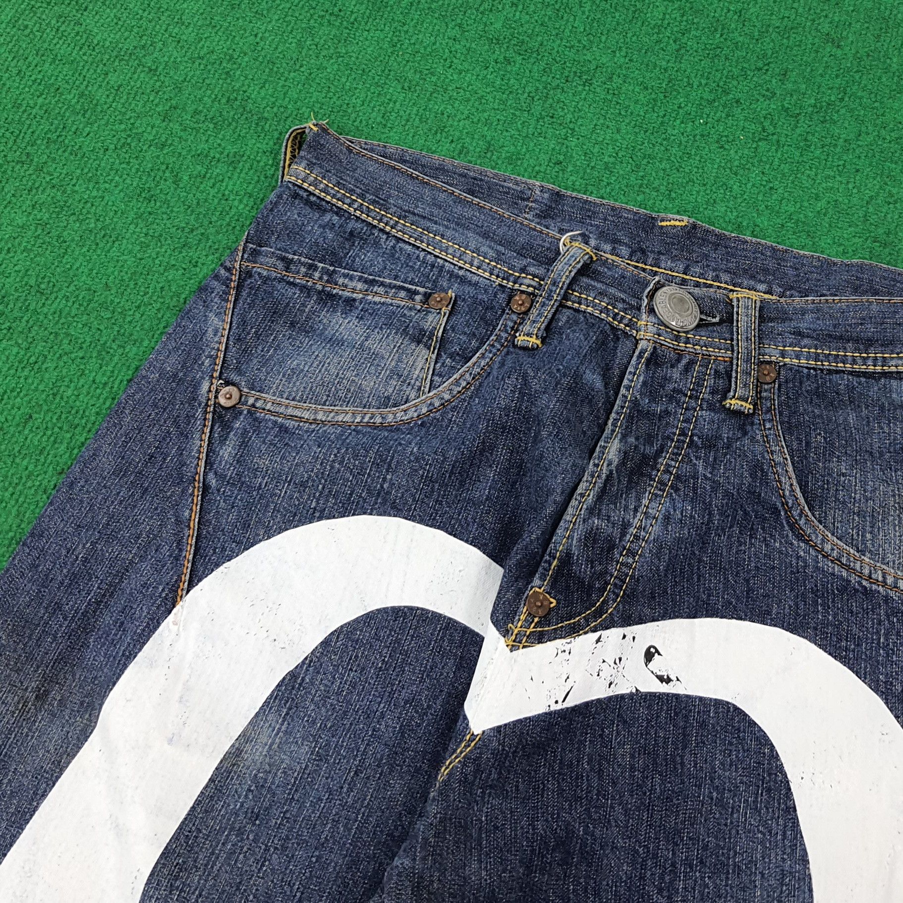 Evisu Vintage Evisu Paris France Custom Daicock Jeans Size US 31 - 6 Thumbnail