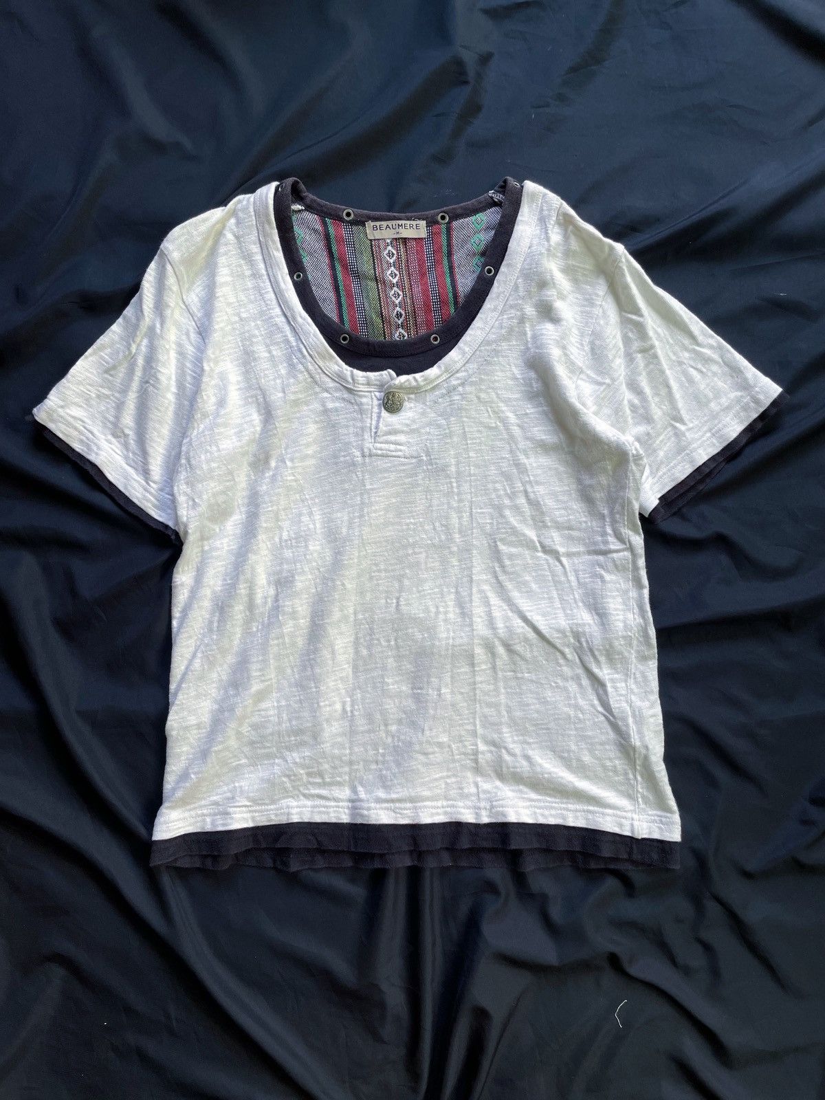 Japanese Brand BEAUMERE DOUBLE LAYER JAPAN STYLE TEE Size US M / EU 48-50 / 2 - 1 Thumbnail