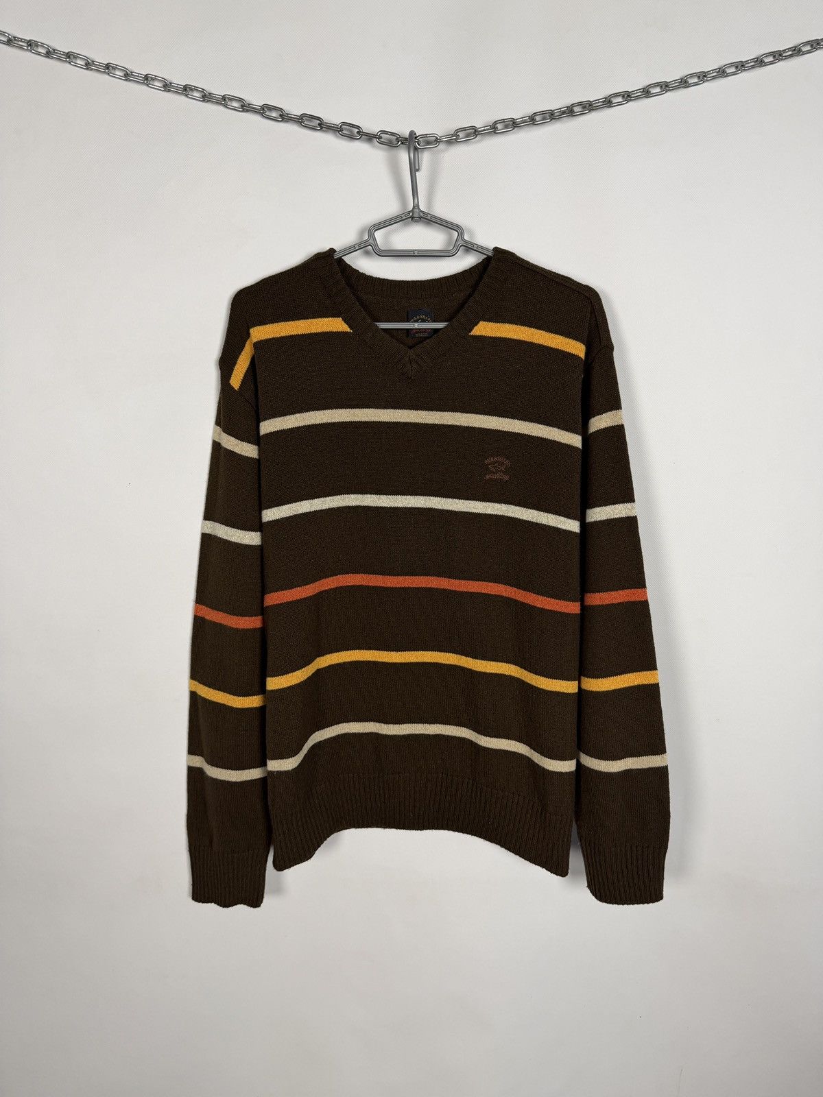Paul & Shark Paul Shark Wool Sweater Striped Pullover Vintage Italy Sz L Size US L / EU 52-54 / 3 - 1 Thumbnail