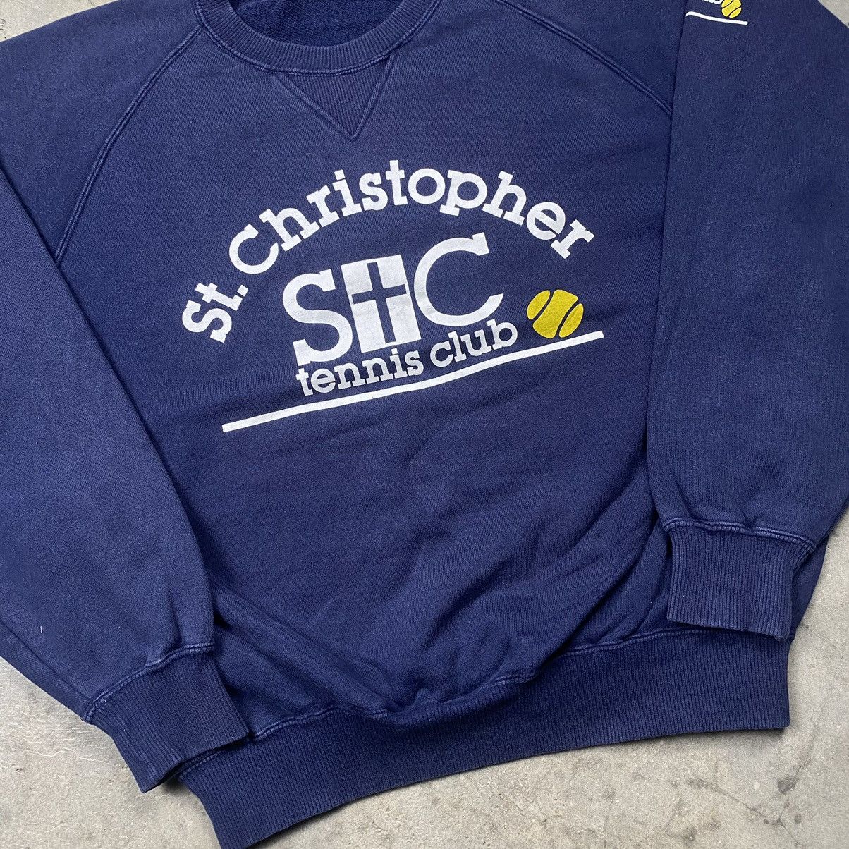 Sports Specialties × Vintage 90s Saint Christopher Tennis Club Boxy Crewneck Size US S / EU 44-46 / 1 - 2 Thumbnail
