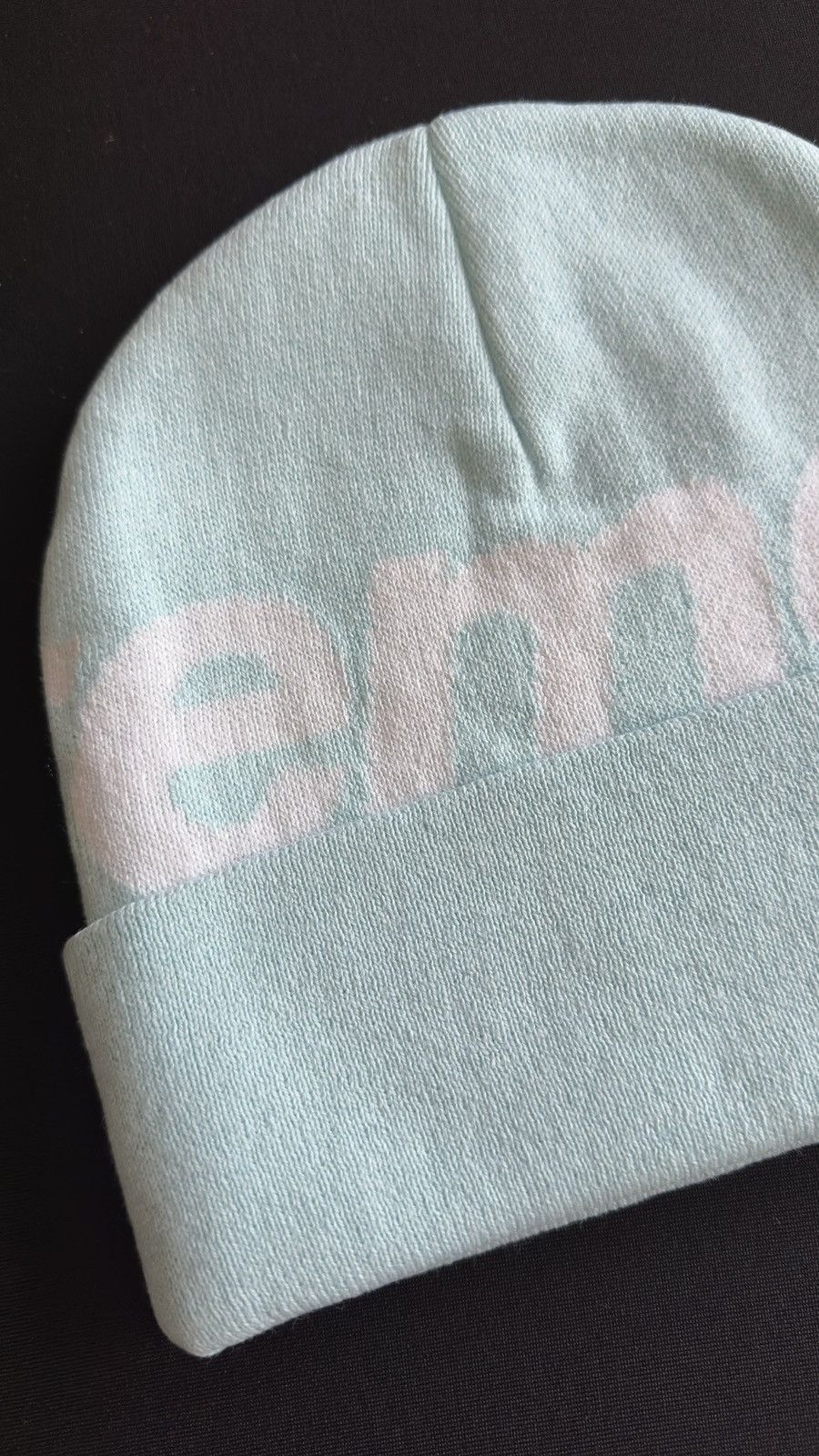 Supreme Supreme Big Logo Beanie Light Blue Size ONE SIZE - 4 Thumbnail