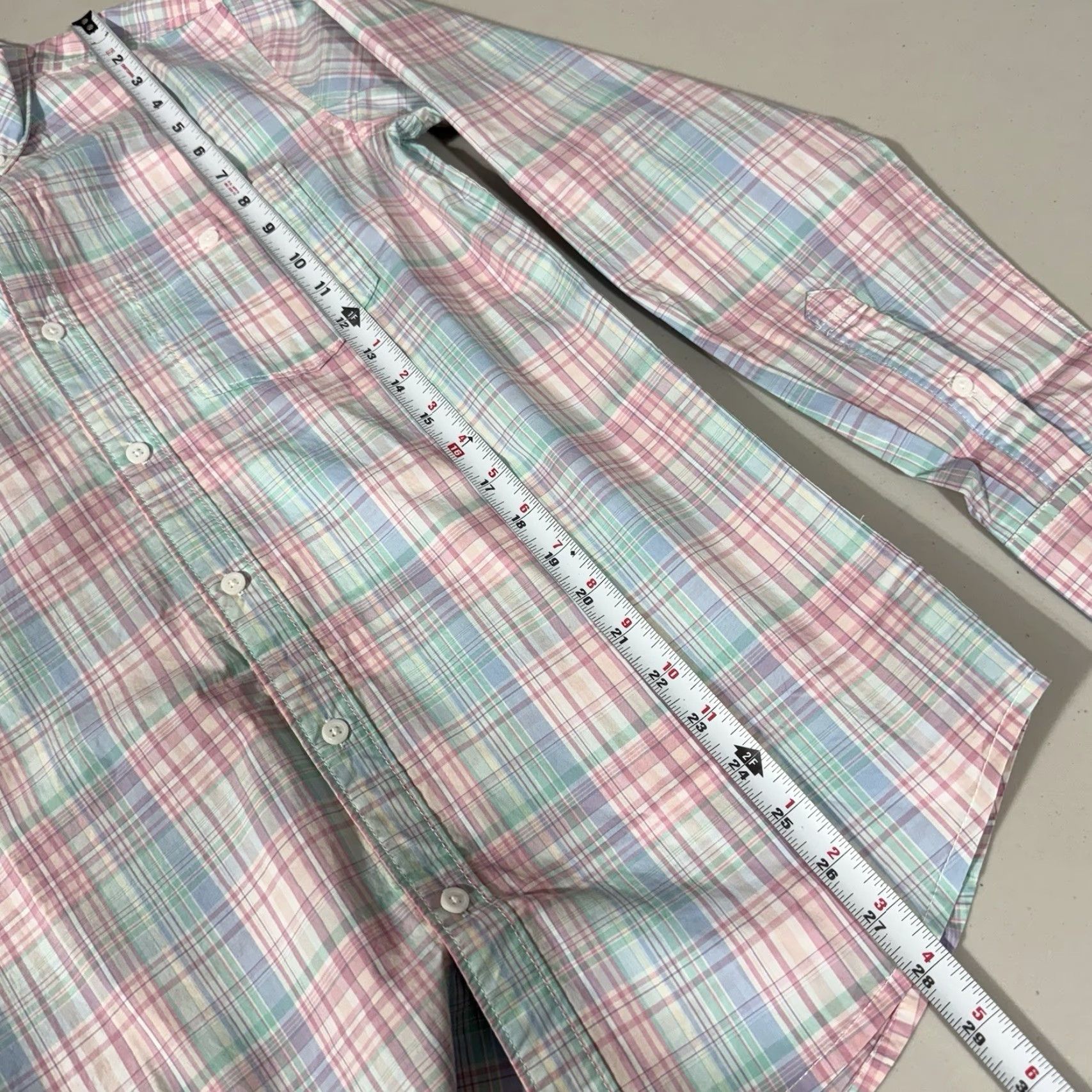 Vintage Hope & Henry Mens Shirt Plaid Button-Down Pink S Size US S / EU 44-46 / 1 - 5 Thumbnail