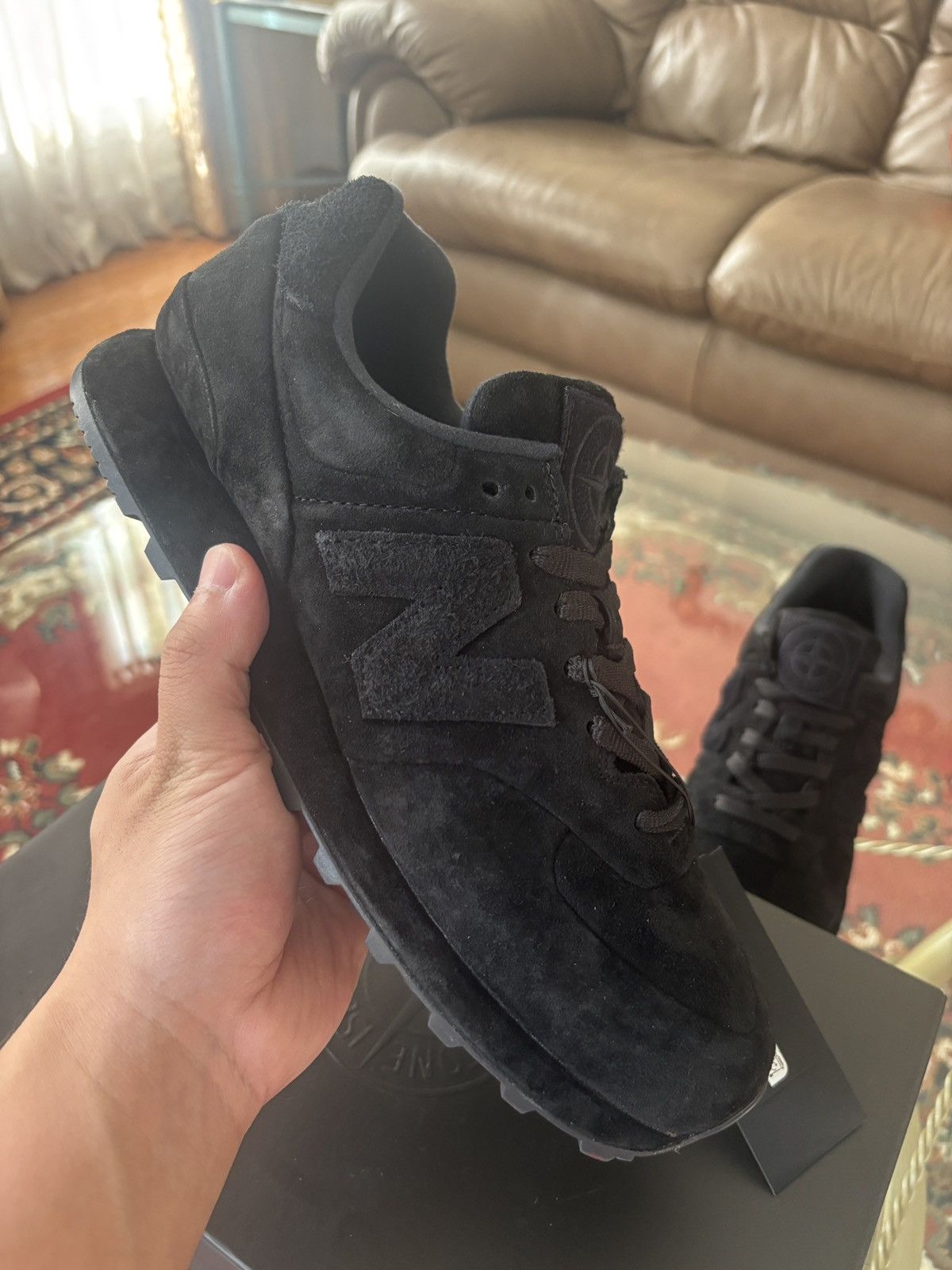 New Balance × Stone Island Stone Island x New Balance 574 Ghost Navy Size US 10 / EU 43 - 1 Thumbnail