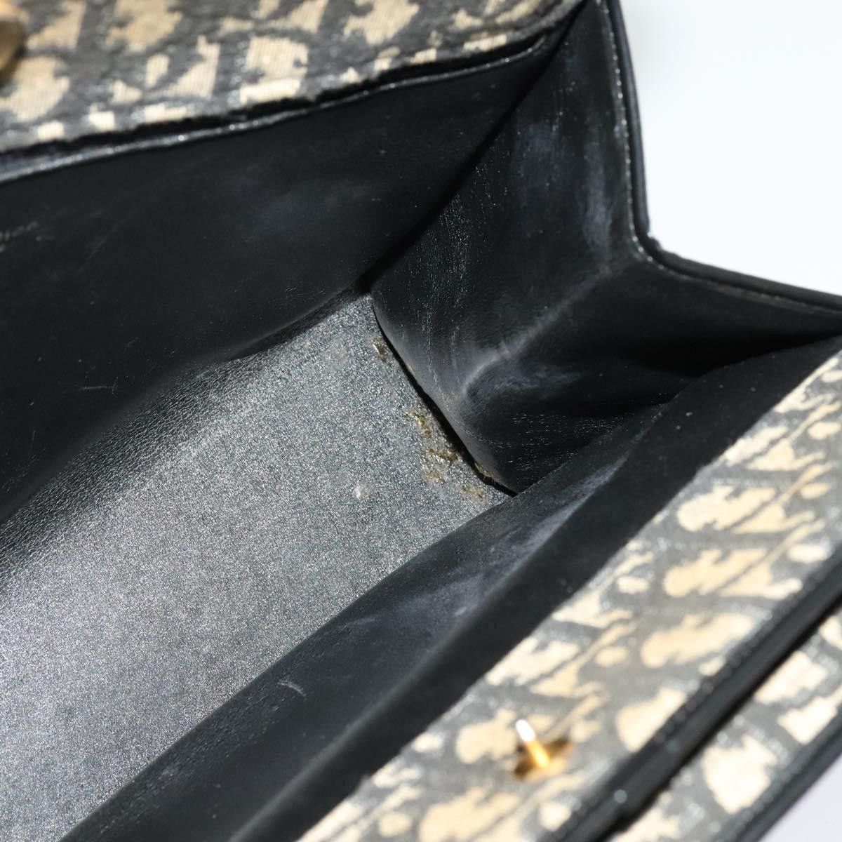 Dior DIOR Trotter Canvas Shoulder Bag Black Gold Size ONE SIZE - 16 Thumbnail