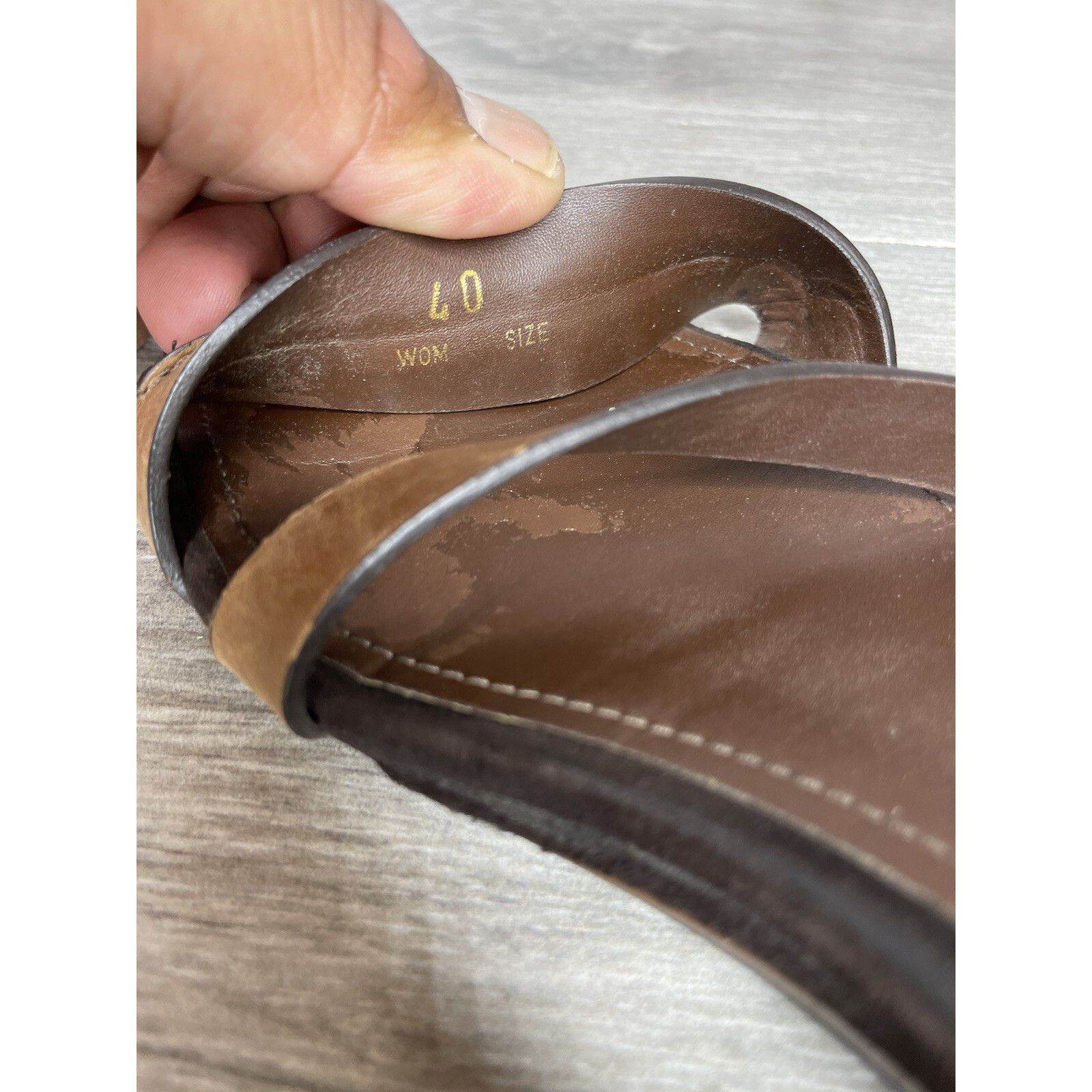 Tod's Tod's Brown Leather Wedge Strappy Ankle Strap Sandals Women Size US 9.5 / IT 39.5 - 13 Thumbnail