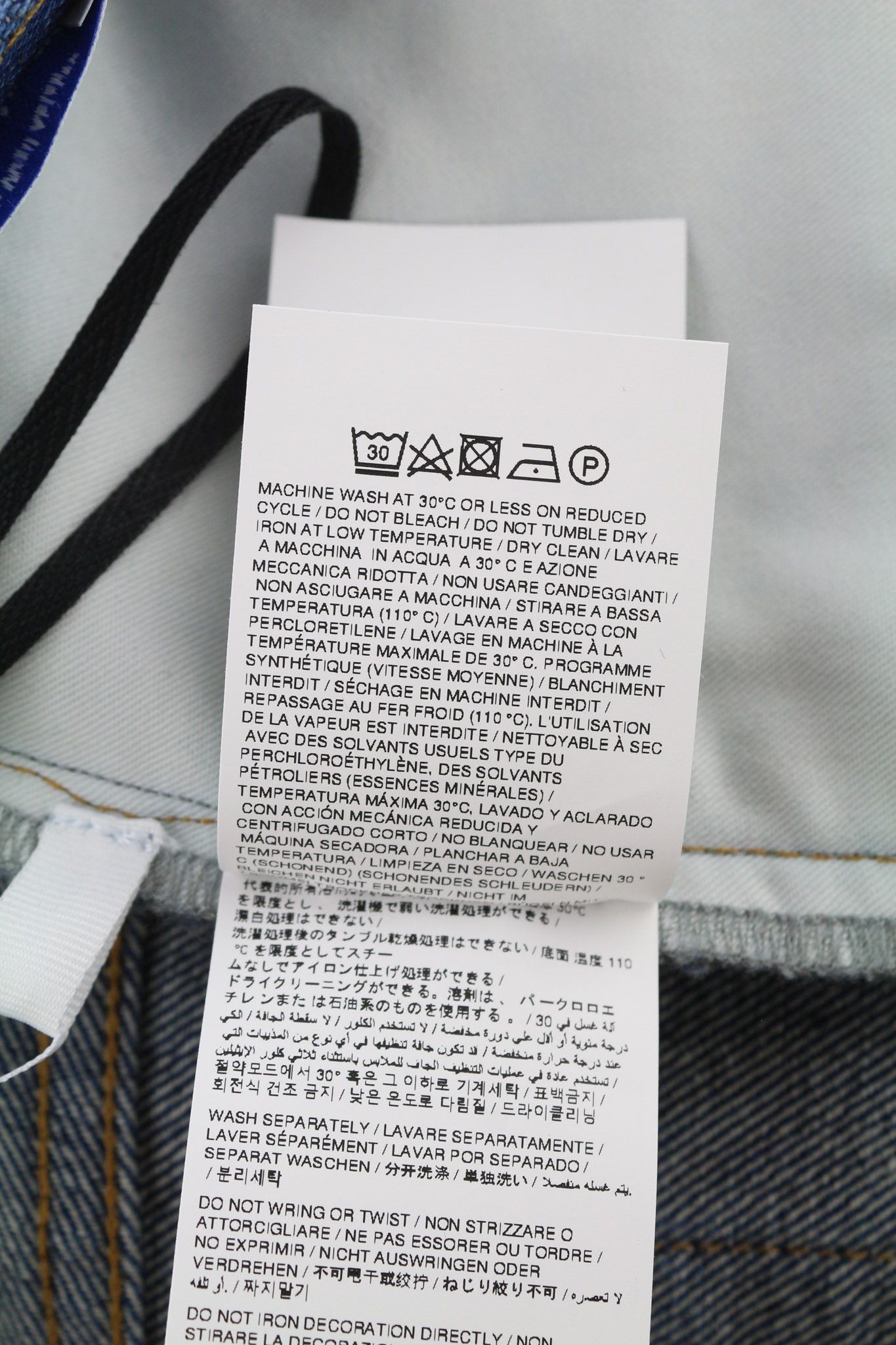 Off-White ARR ZIP DET SKATE W32 Blue Washed Denim Pockets 81653 Size US 32 / EU 48 - 8 Thumbnail