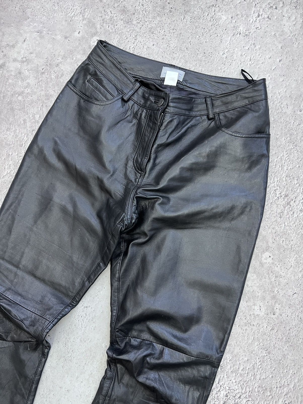 Genuine Leather × Vintage Vintage 90's Y2K Style Casual Classic Genuine Leather Pants Size US 32 / EU 48 - 4 Thumbnail