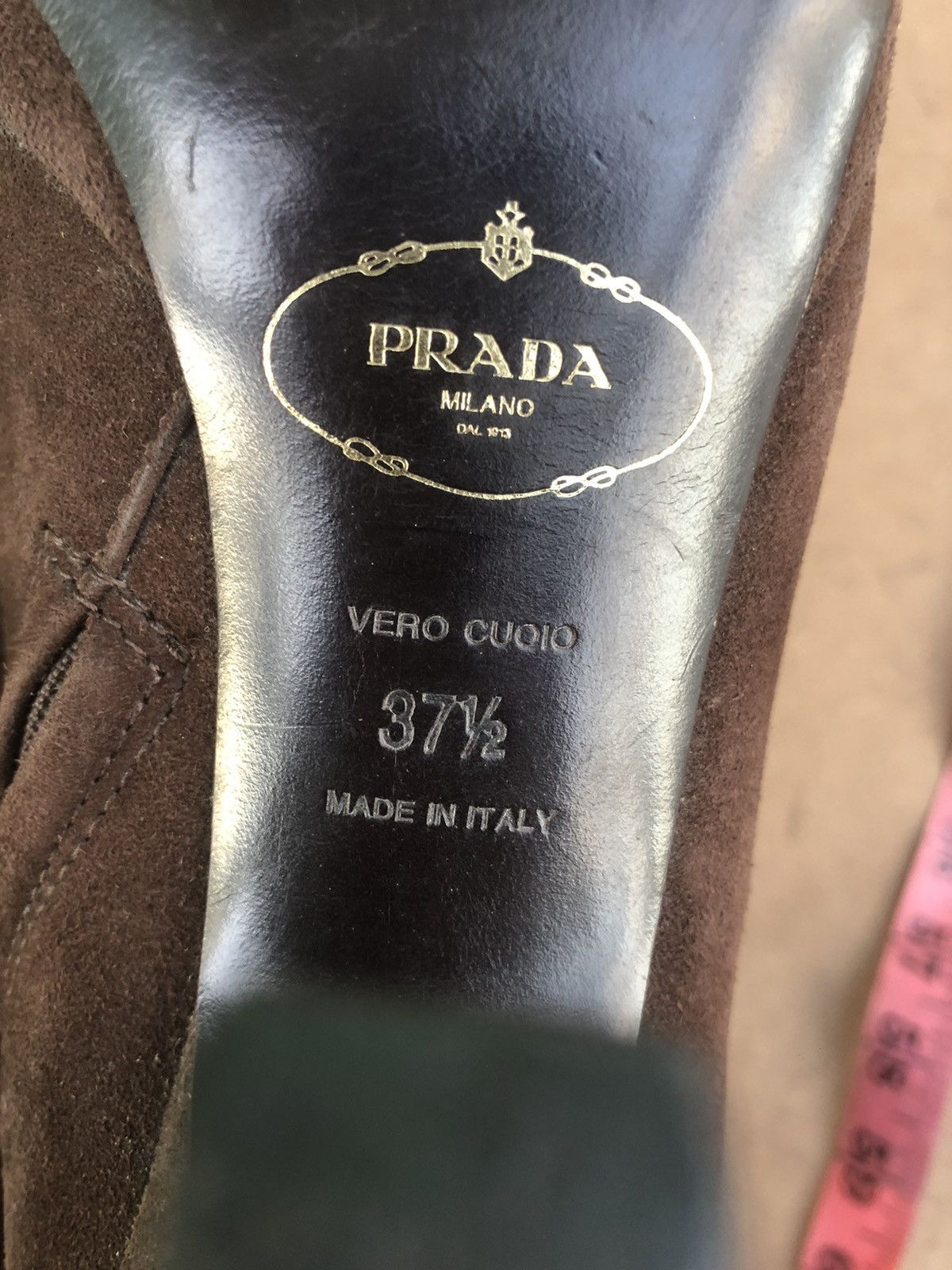 Prada Prada Brown Suede Boots Size 37.5 Size US 7.5 / IT 37.5 - 9 Thumbnail