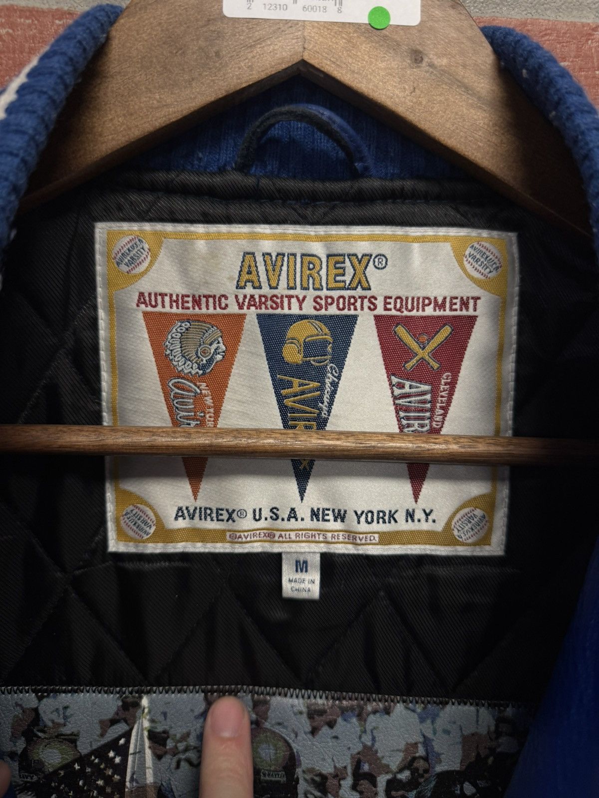 Avirex Avirex Blue White Leather Jacket Size Medium 🧼 Size US M / EU 48-50 / 2 - 12 Thumbnail