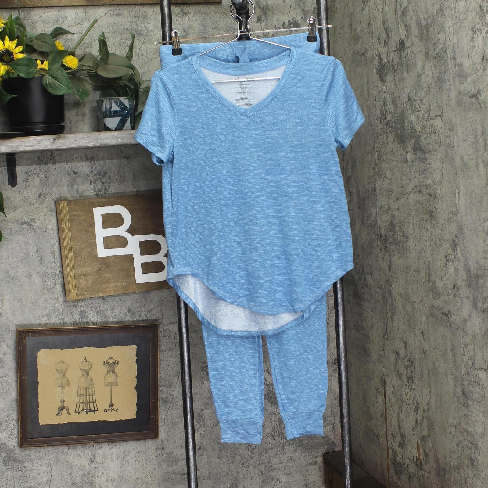 Other Roudelain T-shirt & Jogger Pants Pajama Set Niagara Blue S Size 28" / US 6 / IT 42 - 1 Thumbnail
