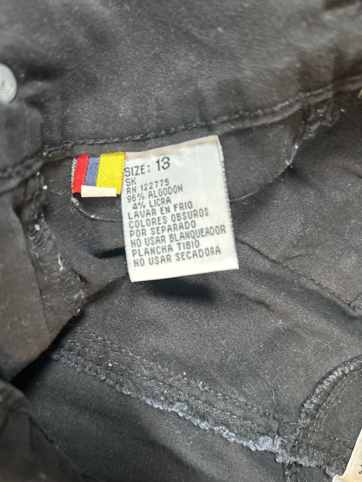Other Silver Diva Black Jeans –W Size 13 – Rhinestone & Zipper1090 Size 33" - 6 Thumbnail