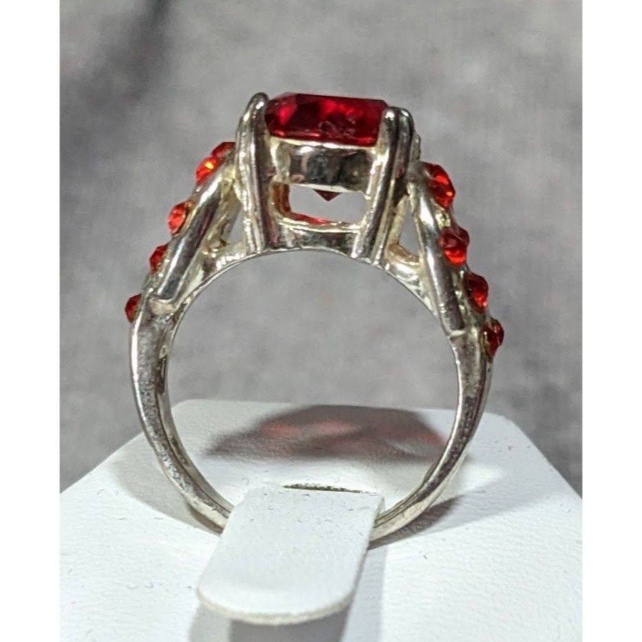 Other Vampire Blood Buckle Accent Red And Silver Tone Ring Marked Size ONE SIZE - 9 Thumbnail