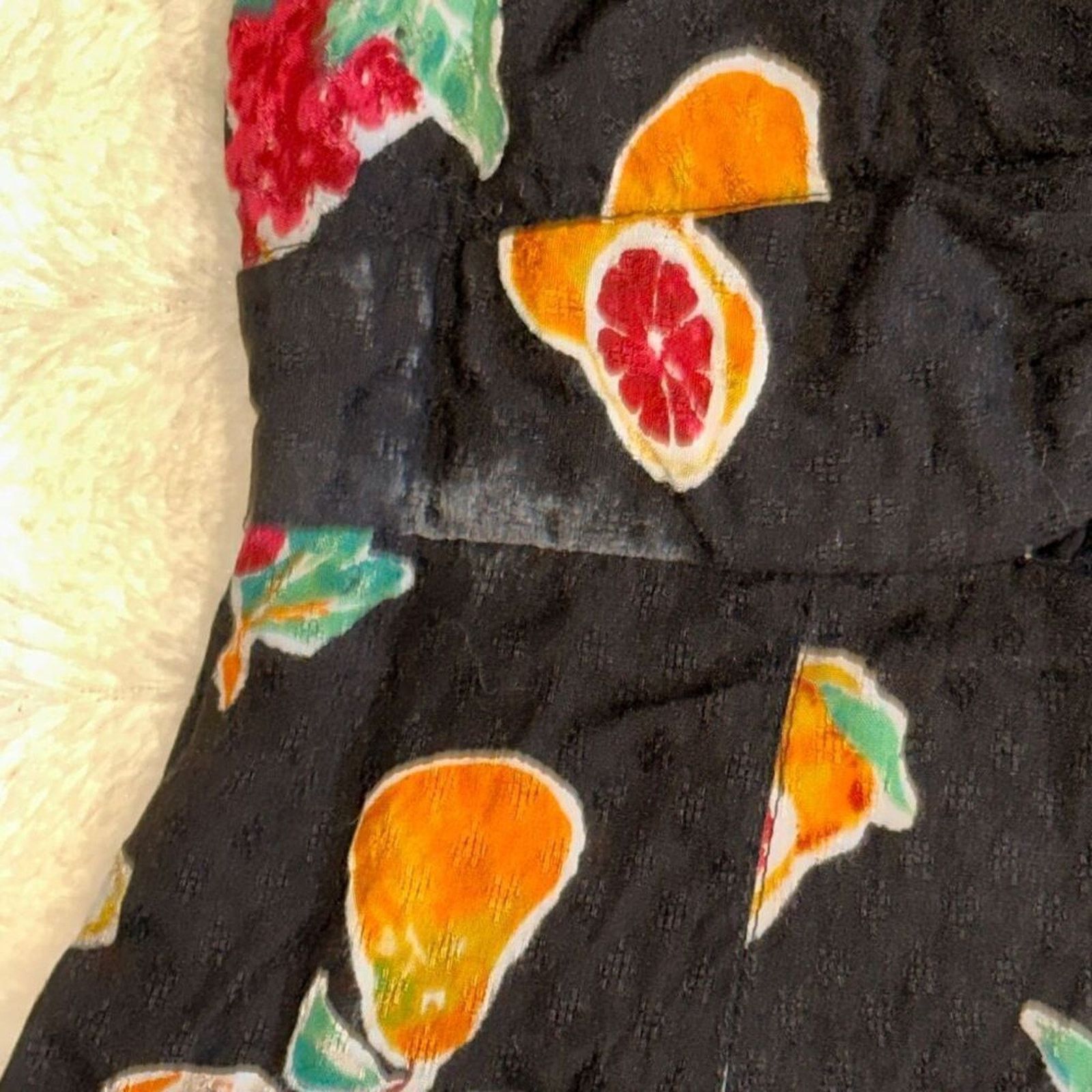 Urban Outfitters Urban Outfitters Fruits Print Black Collared Dress | Sz S Size S / US 4 / IT 40 - 4 Thumbnail