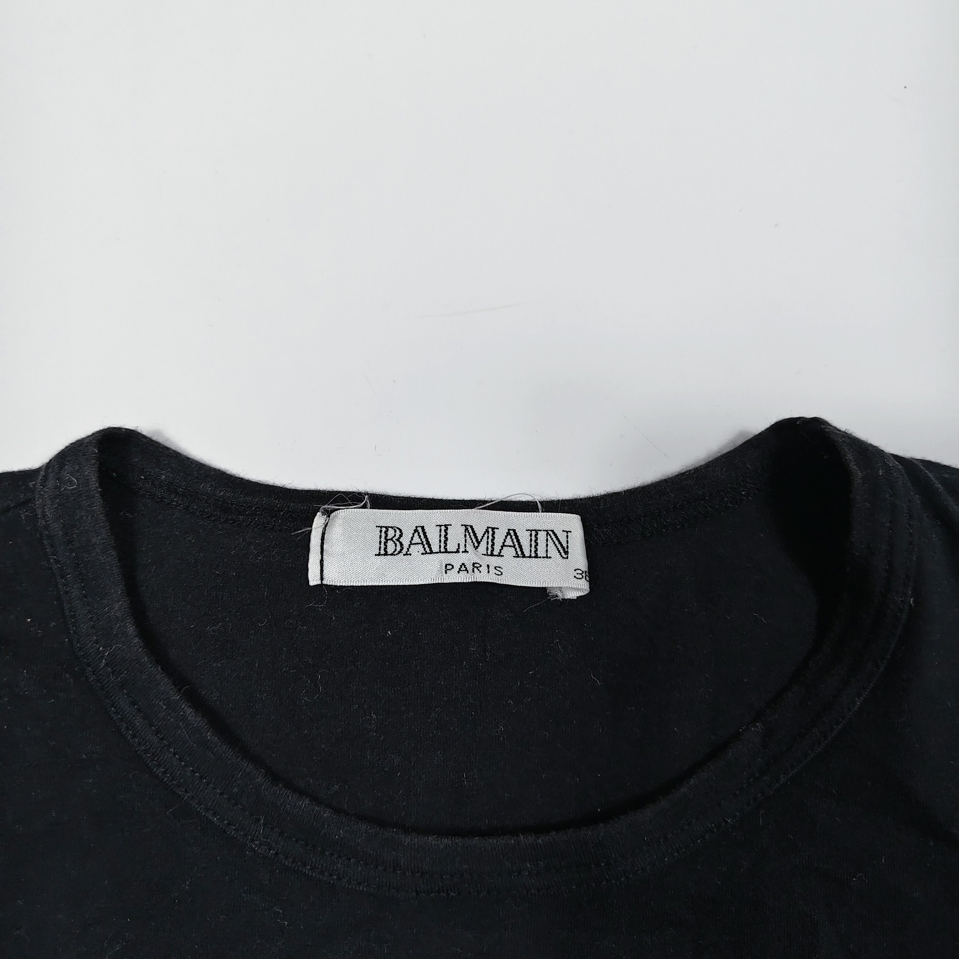 Balmain Balmain Paris Swarovski Crystal Script Logo Black Womens #F Size XS / US 0-2 / IT 36-38 - 4 Thumbnail