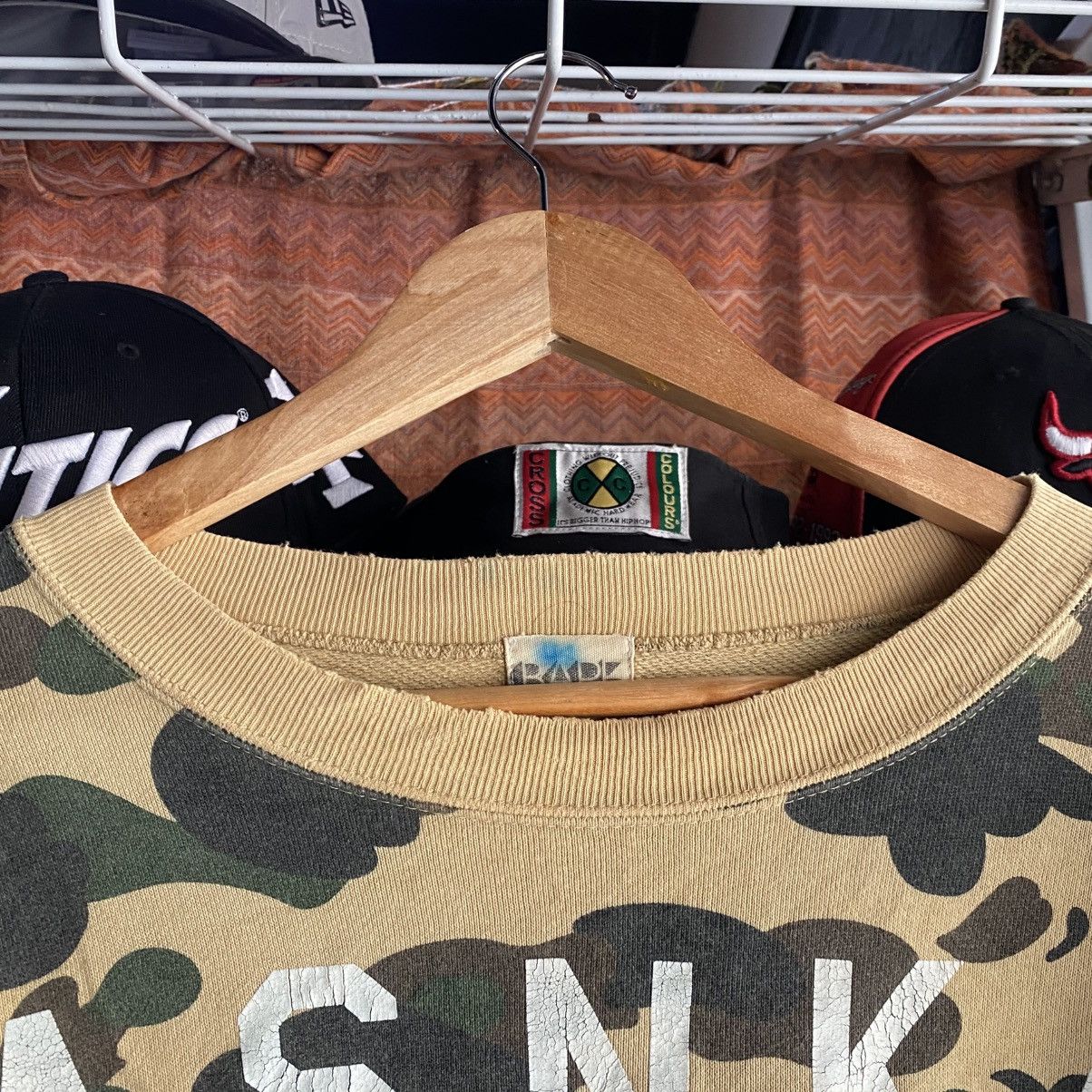 Bape 2006 Bape Green ASNKA / General Raiders Logo Rip Crewneck Size US XL / EU 56 / 4 - 9 Thumbnail