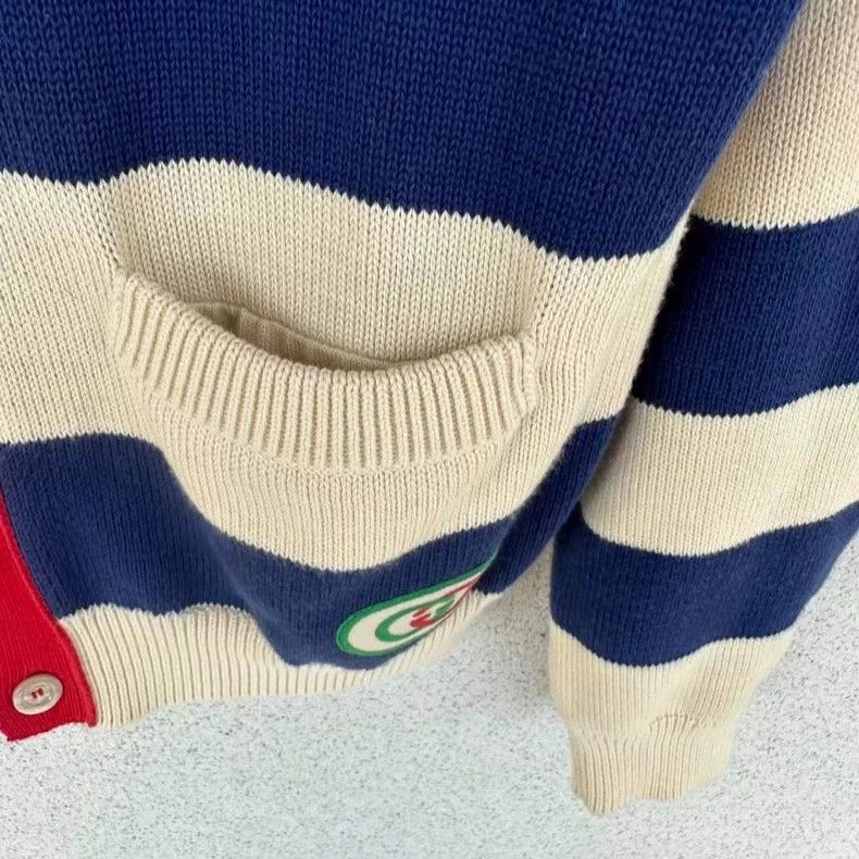 Gucci Gucci Striped small logo cardigan sweater 2501-Nextarrow Size US M / EU 48-50 / 2 - 3 Thumbnail