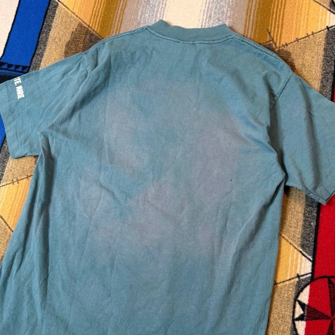 TEE JAYS VINTAGE 90s Elephant Big Graphic T-Shirt Tee jays Blue M Men Crew Neck Short Sleeve/Single Stitch? Size US M / EU 48-50 / 2 - 6 Thumbnail