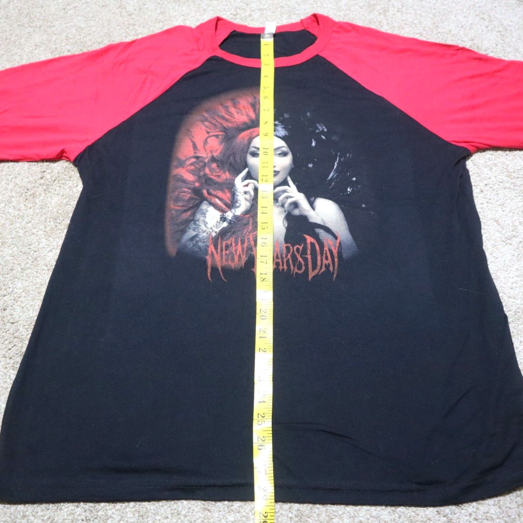 ASH VINTAGE Tutlux New Years Day Ash Costello Graphic T-Shirt Goth Punk Adult XL Black Skeleton Womens Size XL / US 12-14 / IT 48-50 - 6 Thumbnail
