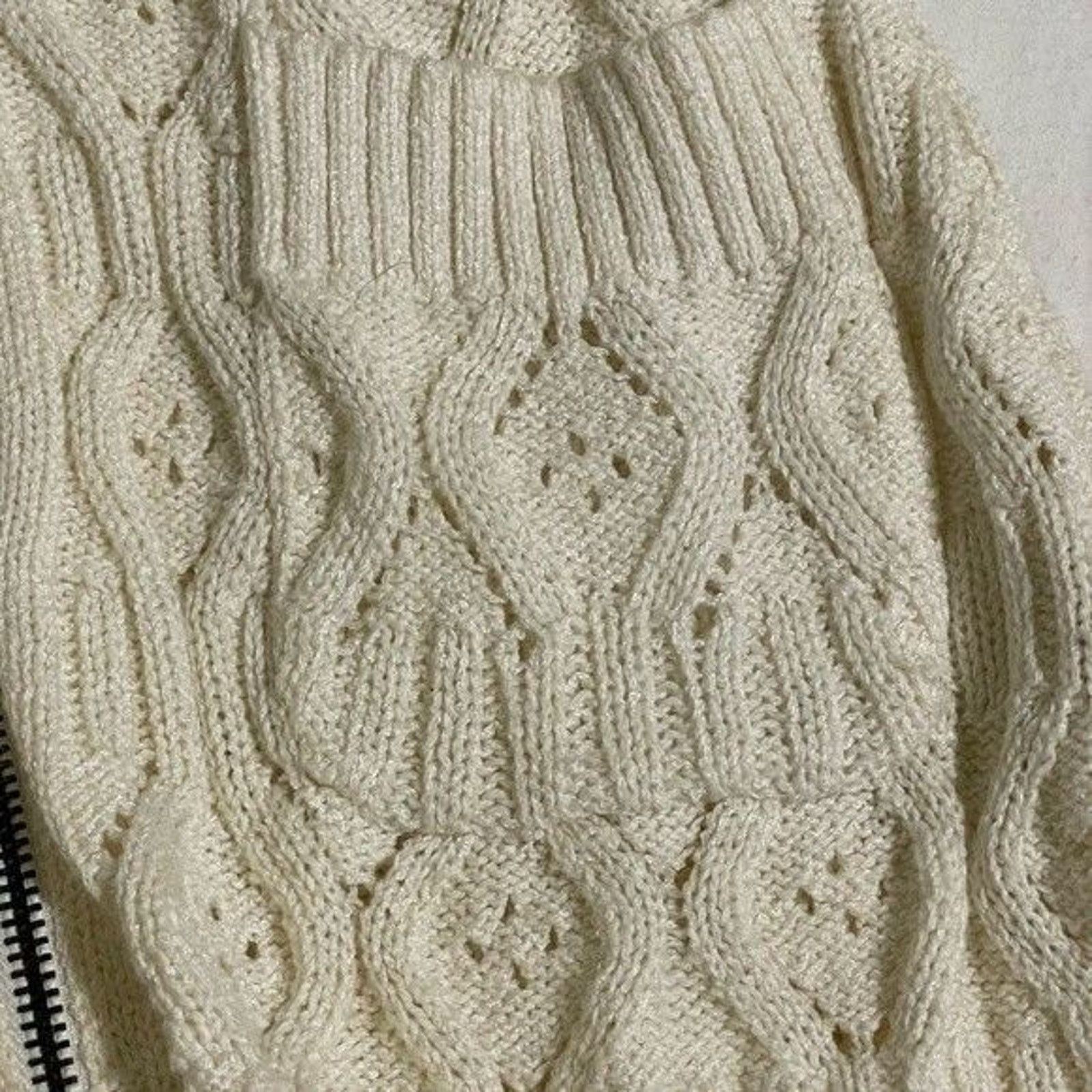 DKNY DKNY Womens Knit Open Knit Zip Cardigan Size XS 3/4 Sleeve Size XS / US 0-2 / IT 36-38 - 5 Thumbnail