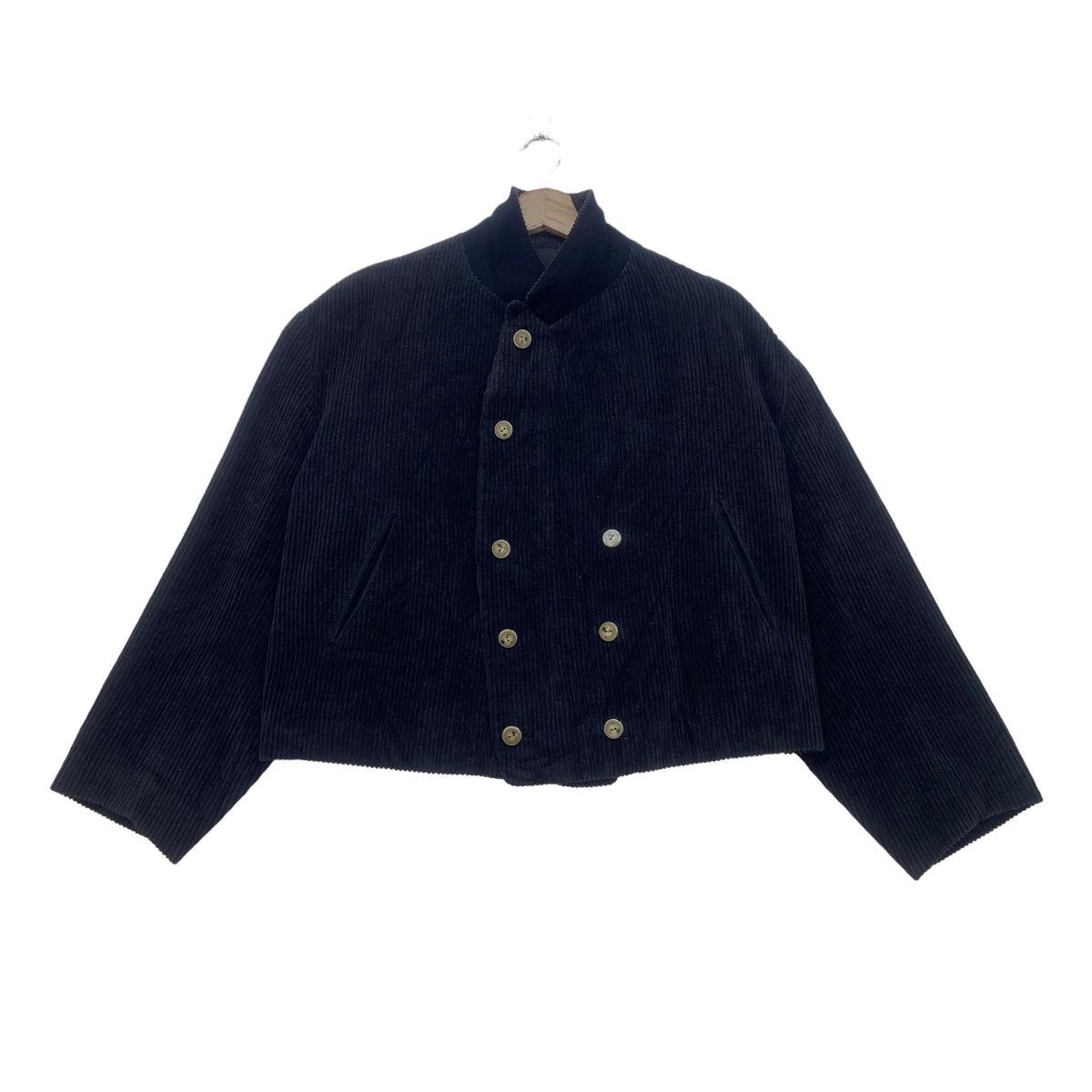 Yohji Yamamoto Vintage 80s Y’s Yohji Yamamoto Corduroy Cropped Jacket Size US M / EU 48-50 / 2 - 3 Thumbnail