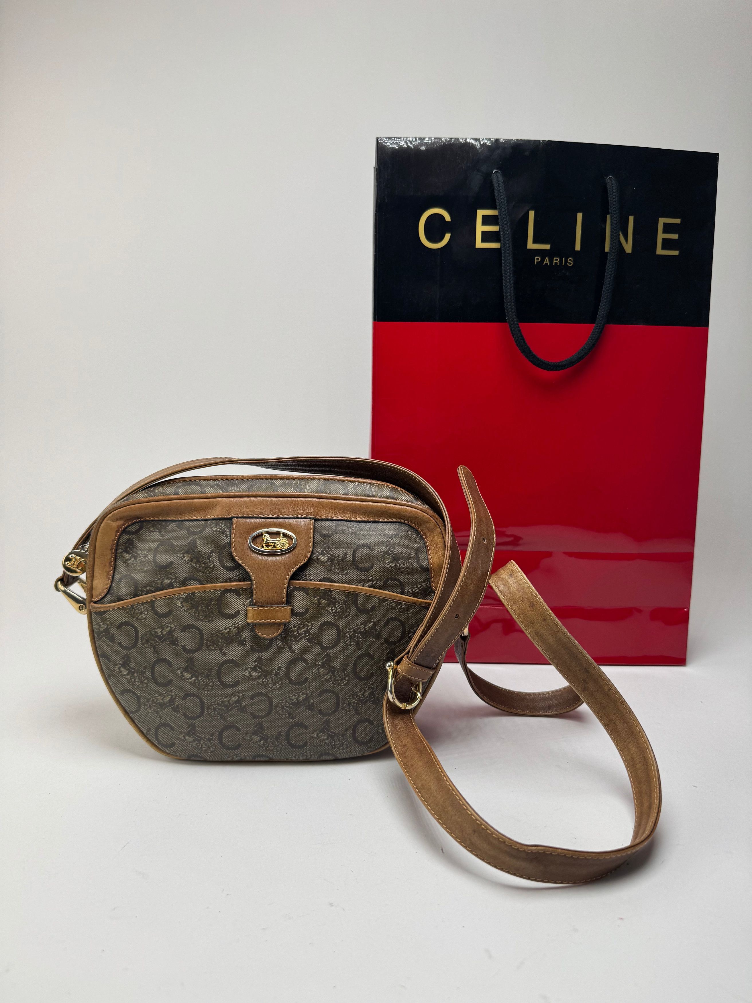 Celine Vintage Paris Patent Leather Macadam monogram Triomphe bag Size ONE SIZE - 1 Thumbnail