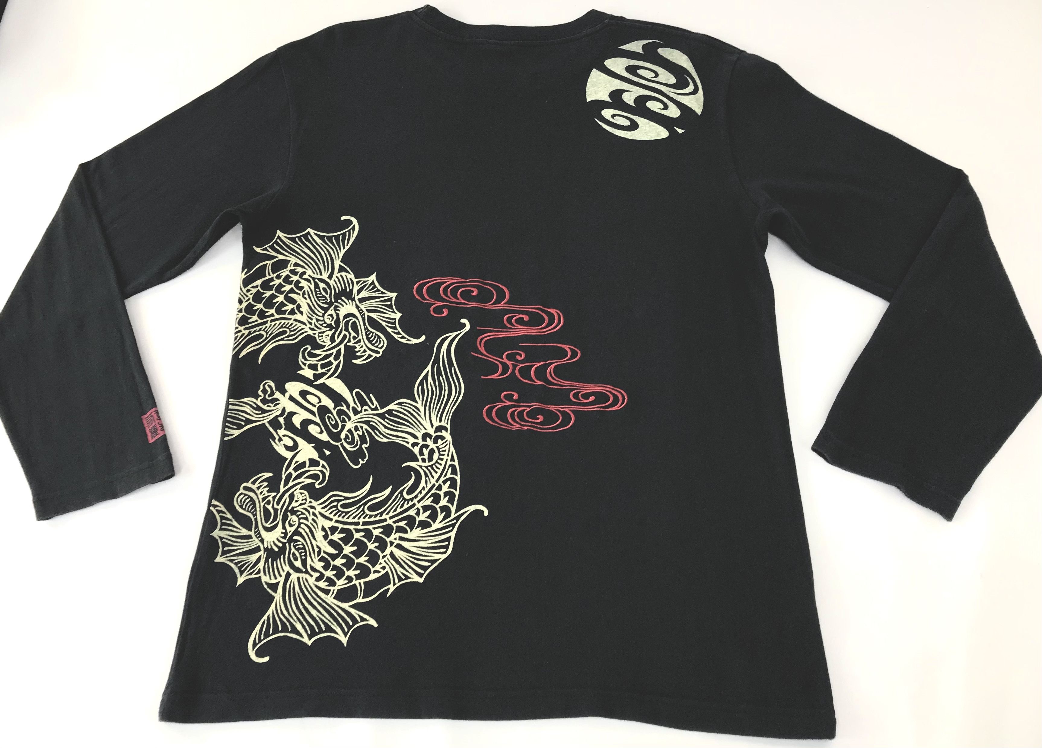Japanese Brand Generate Printed Fish Dragon Big Logo Design Long Sleeve Size US M / EU 48-50 / 2 - 2 Thumbnail