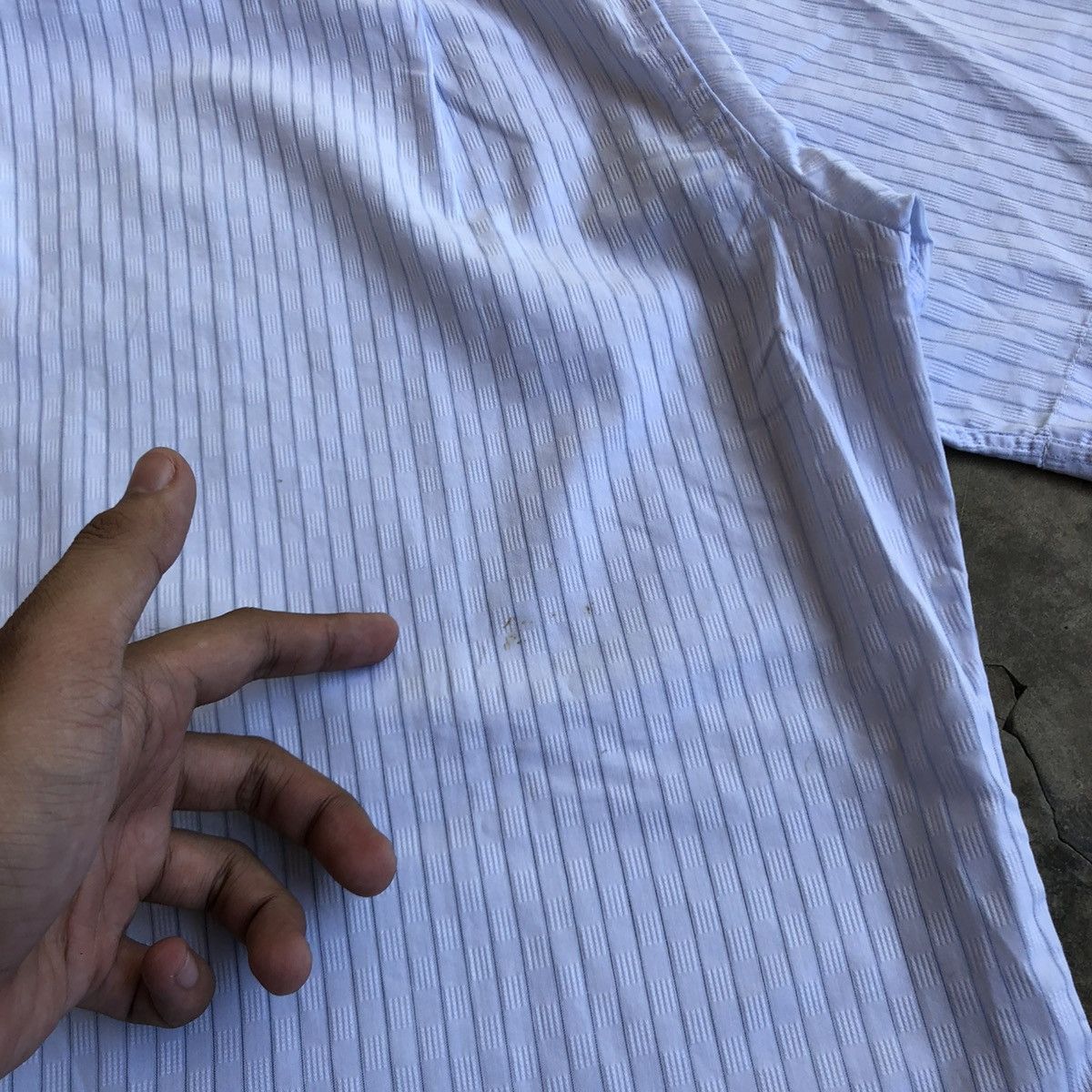 Givenchy 90s Vintage Givenchy Men Stripe Pocket Shirt Blue Luxury Size US XL / EU 56 / 4 - 12 Thumbnail