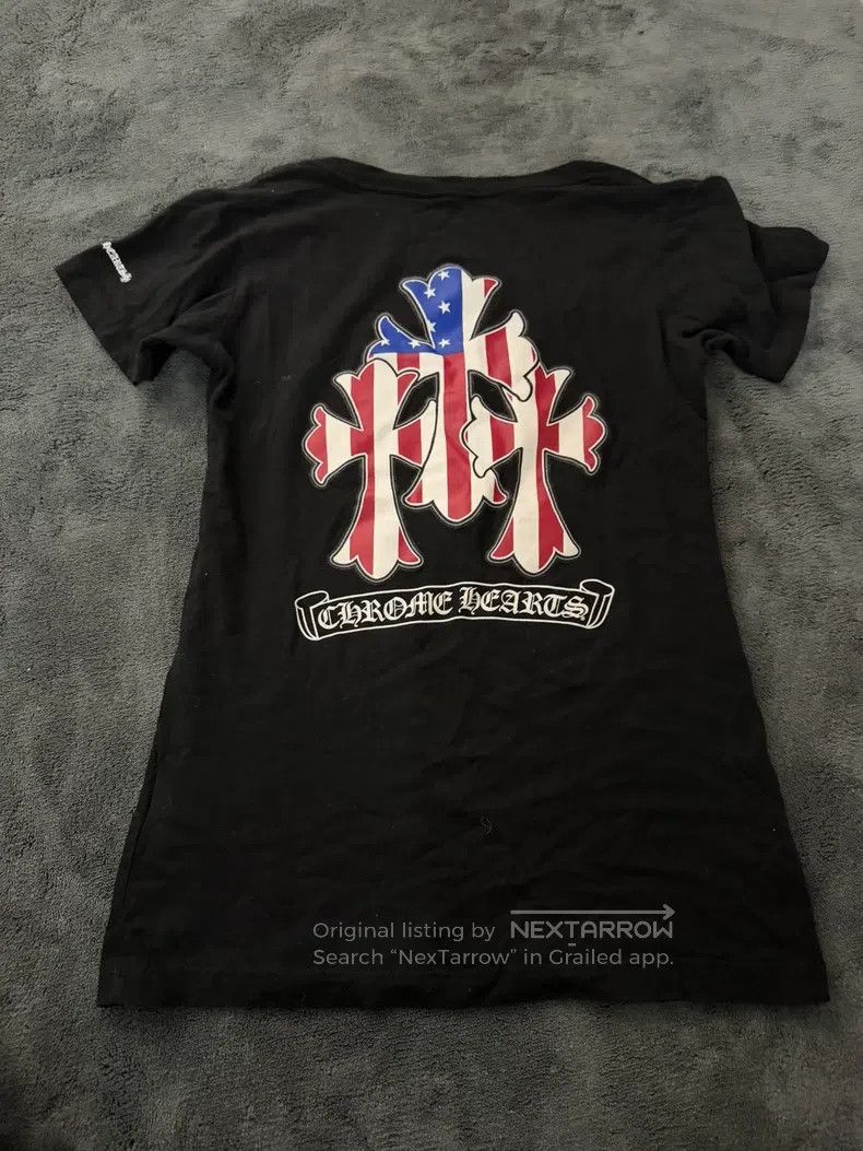 Chrome Hearts CHROME HEARTS Size S Black v-neck short sleeve t-shirt Size US S / EU 44-46 / 1 - 2 Thumbnail