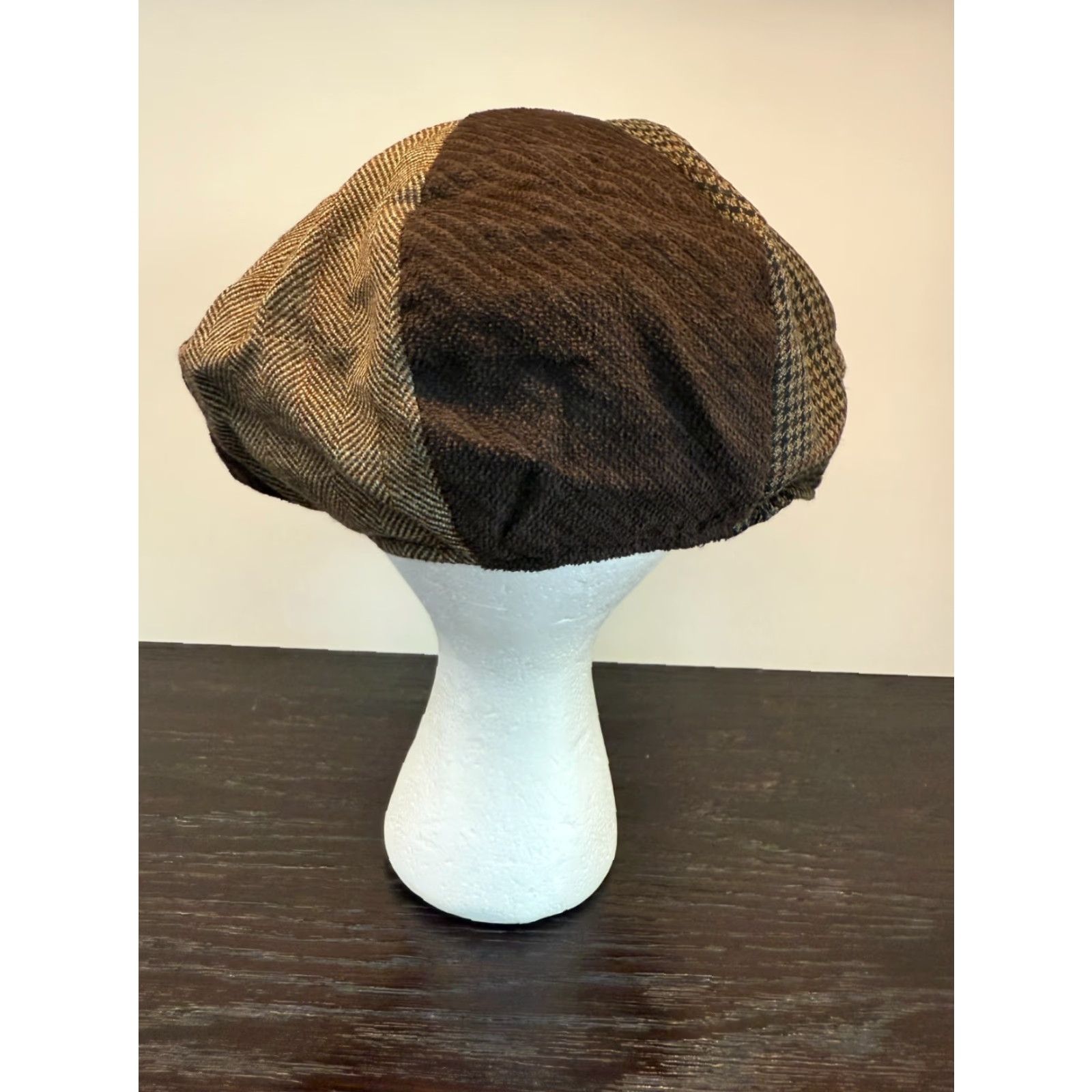 Stetson Stetson Hat Cap Mens 7 Brown Wool Patchwork Newsboy Snap Front Cabbie Retro Size ONE SIZE - 4 Thumbnail