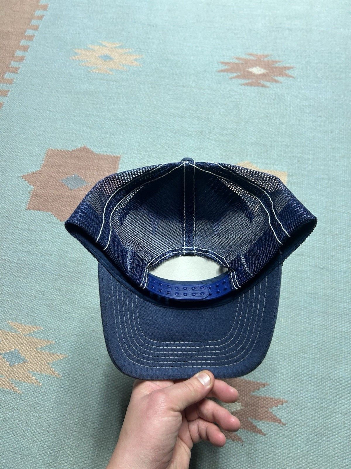 Vintage Vtg trucker hat Florida USA American flag blue snapback Size ONE SIZE - 4 Thumbnail