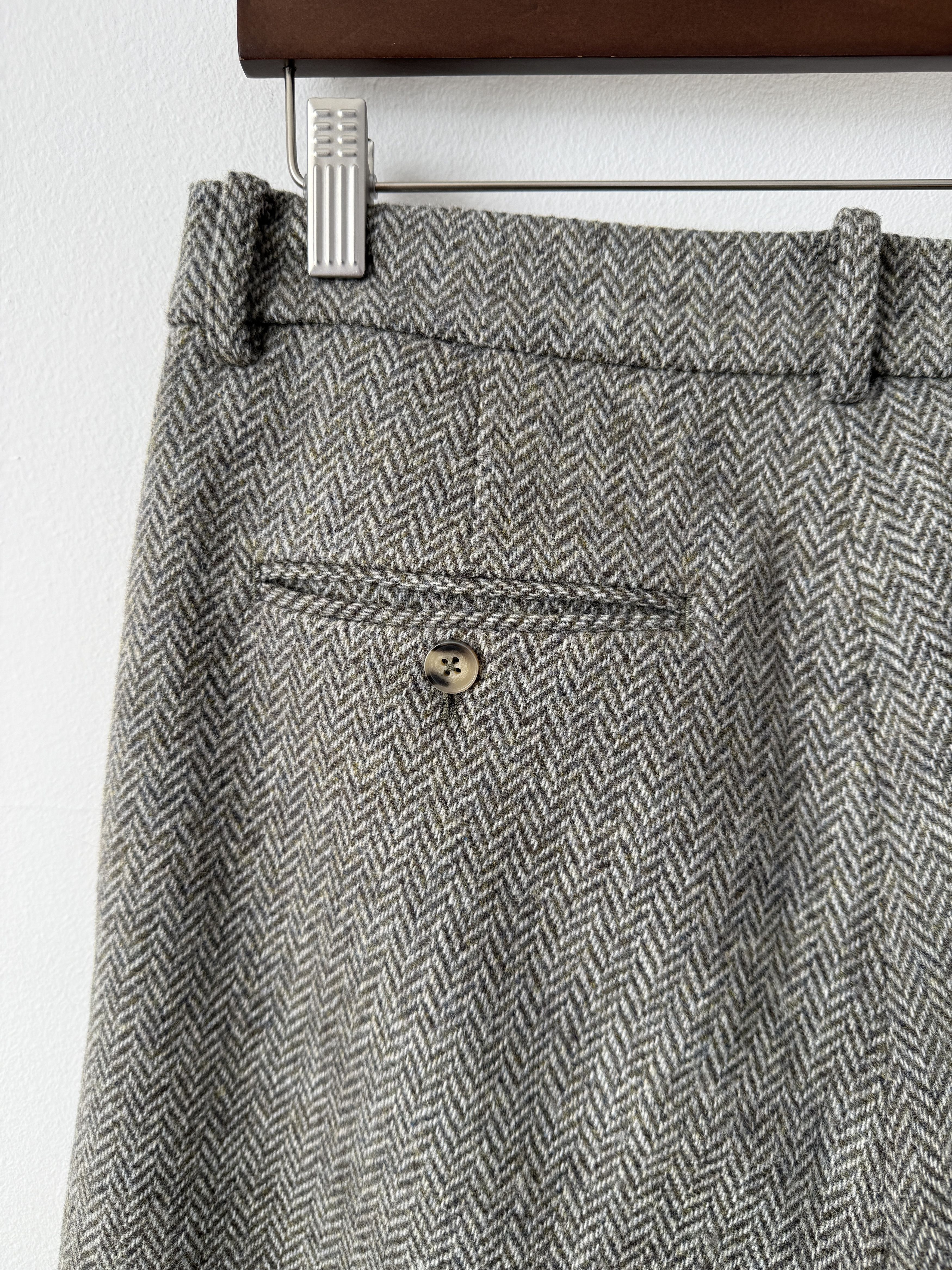 Ojardorf O. Files Herringbone Wool Trousers Size US 32 / EU 48 - 12 Thumbnail