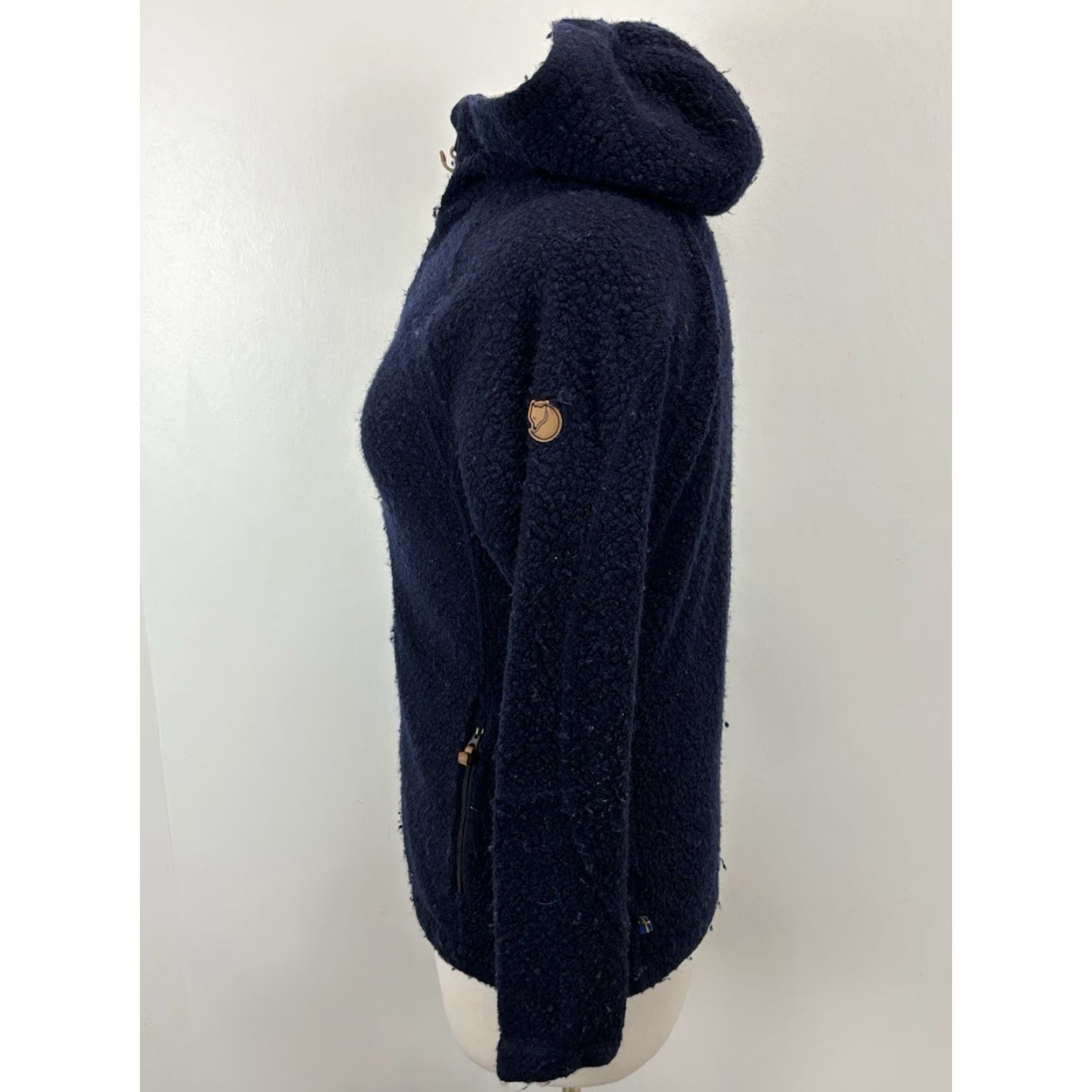 Vintage FJÄLLRÄVEN Kaitum Fleece Jacket Wool Blend Full Zip Blue Women’s Small S Jacket Regular Pilled (Pre-owned) Size S / US 4 / IT 40 - 2 Thumbnail