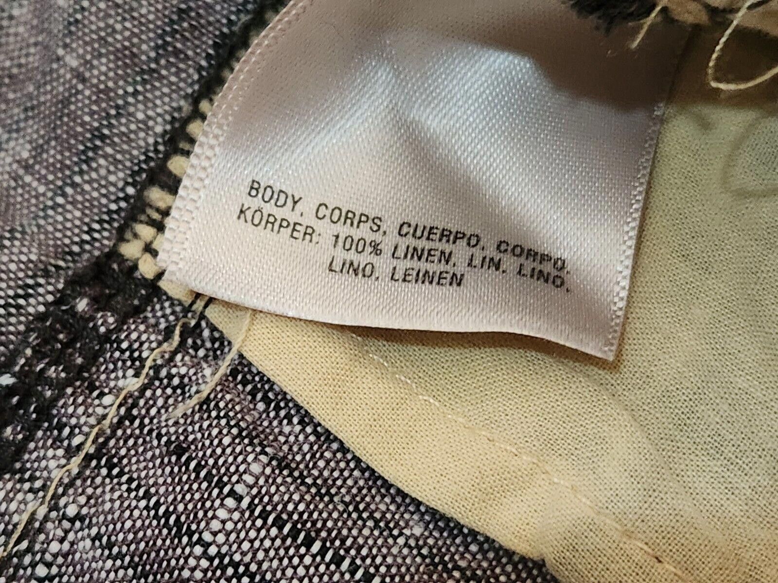 Designer HEI Linen Pants Capris Size Small Pockets Pin Stripes Brown Size 28" / US 6 / IT 42 - 5 Thumbnail