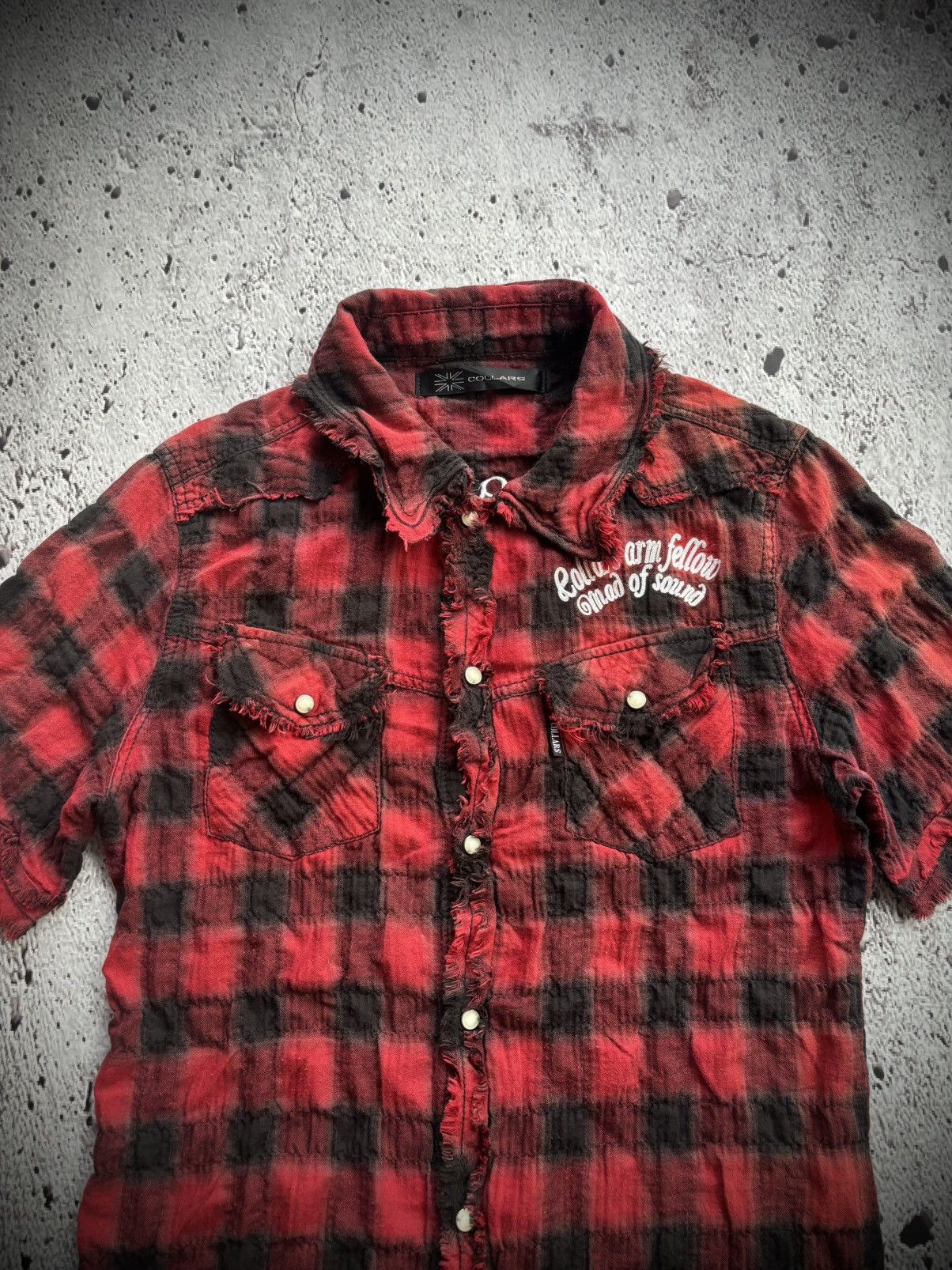 Tornado Mart Y2k collars distressed punk style shirt Size US M / EU 48-50 / 2 - 4 Thumbnail