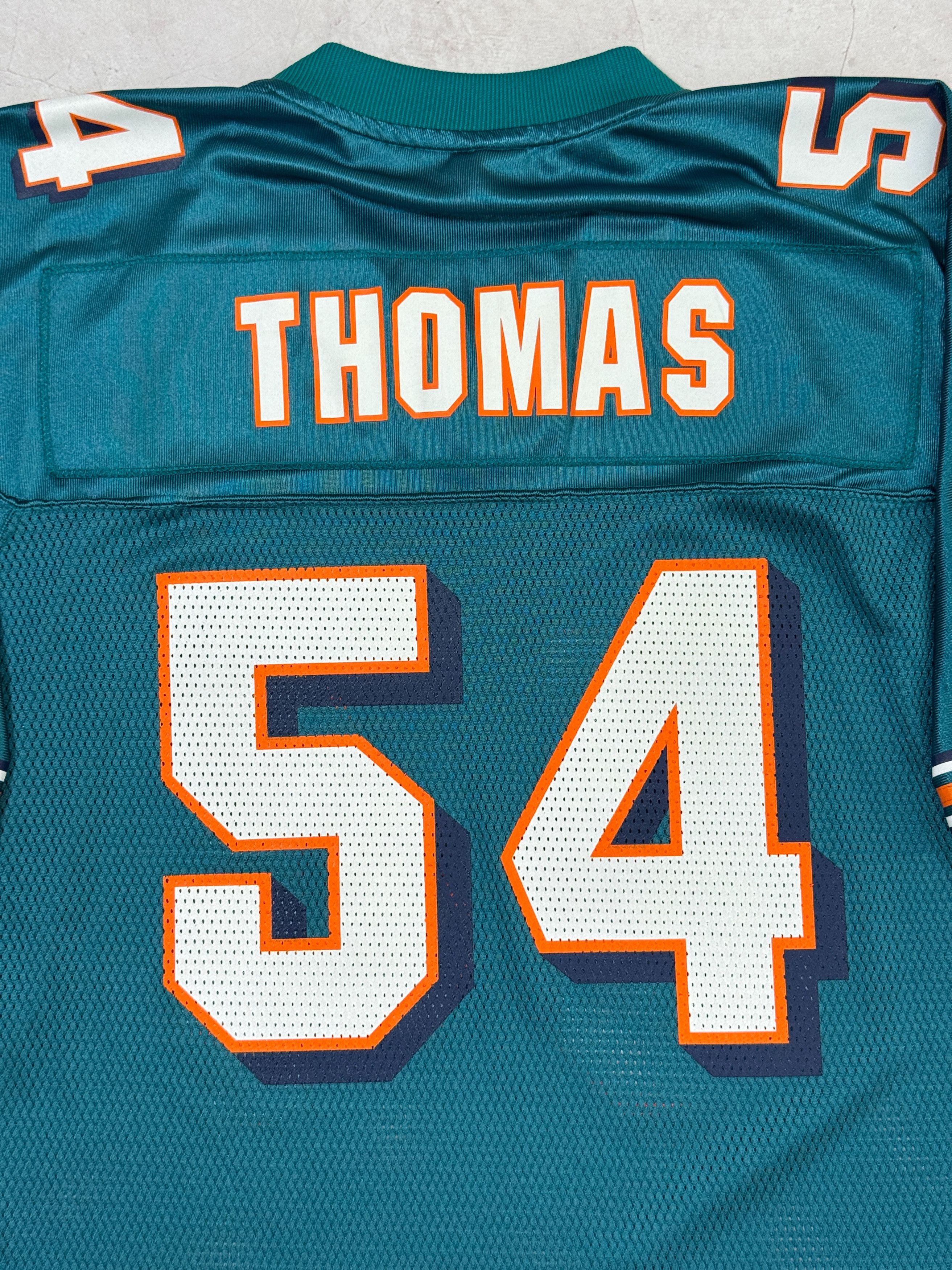 NFL Vintage Miami Dolphins NFL Jersey #54 THOMAS by Reebok Size US M / EU 48-50 / 2 - 15 Thumbnail