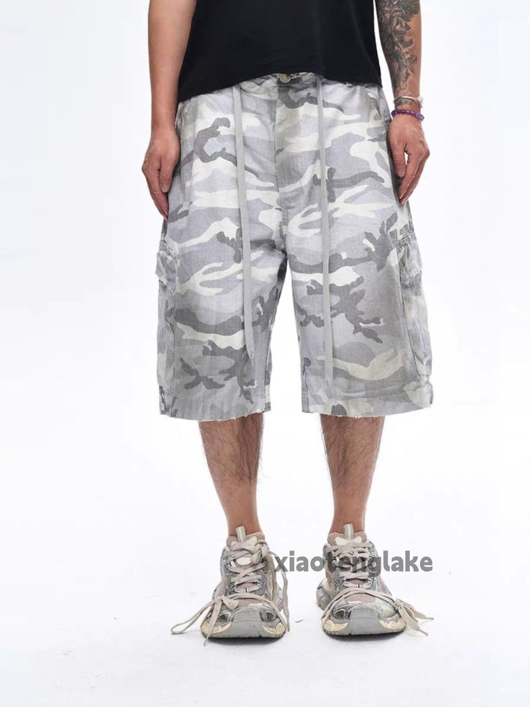 Vintage Utility washed faded punk grunge skate hiphop cargo shorts Size US 32 / EU 48 - 5 Thumbnail