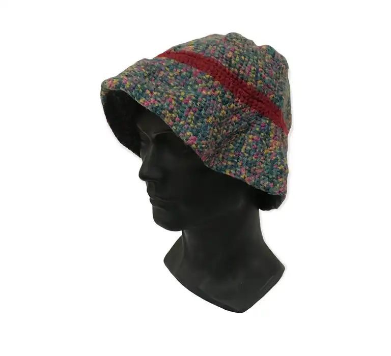image of Knit Multicolour Beanie Hat, Men's