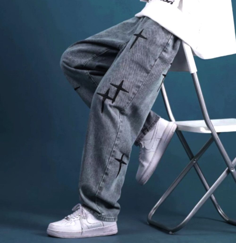 Designer × Japanese Brand × Vintage Vintage Punk Stars Washed Pants Hippie Rave Size US 30 / EU 46 - 6 Thumbnail