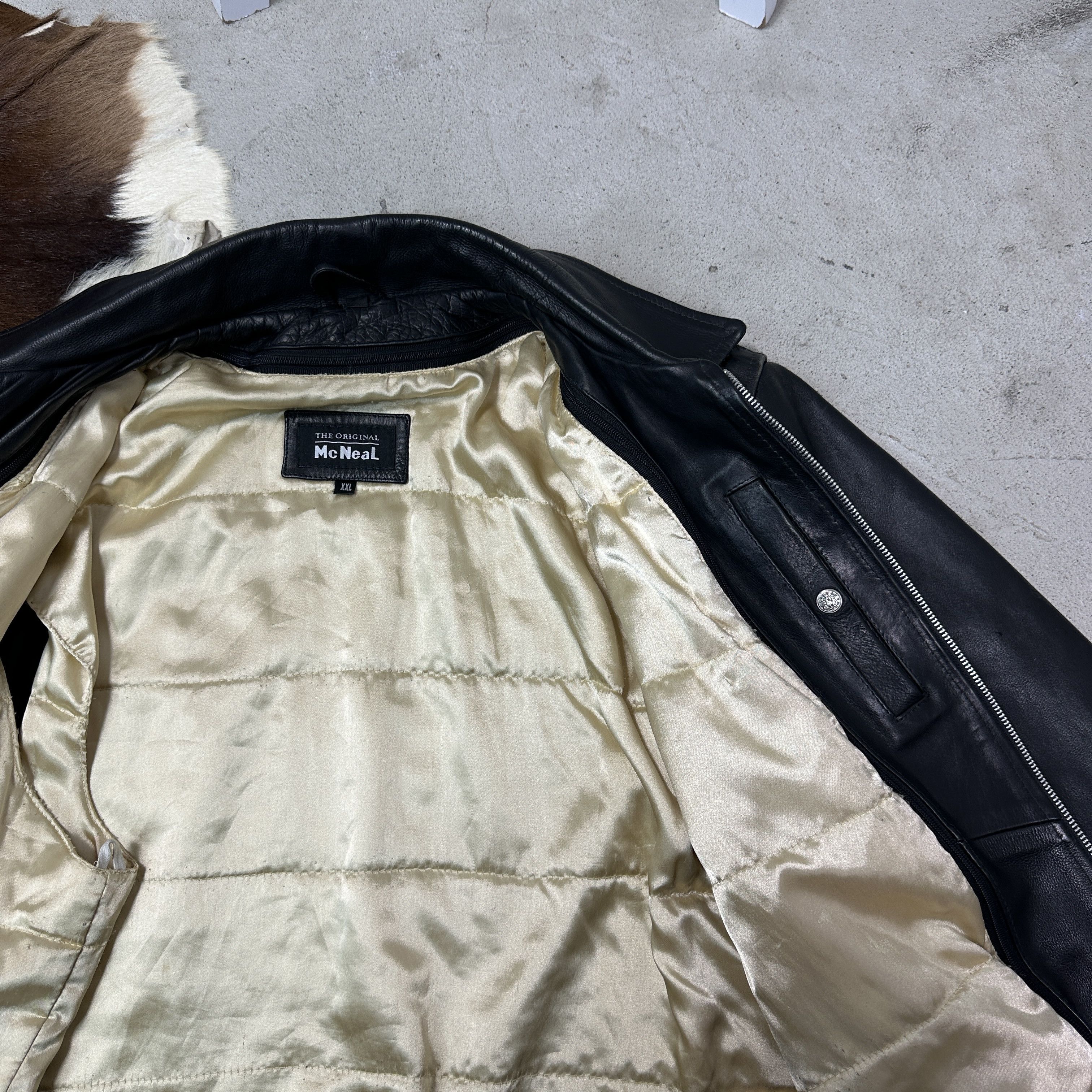 Vintage Vintage Leather Grunge Biker Moto Oversize Jacket Y2K Size US XXL / EU 58 / 5 - 5 Thumbnail