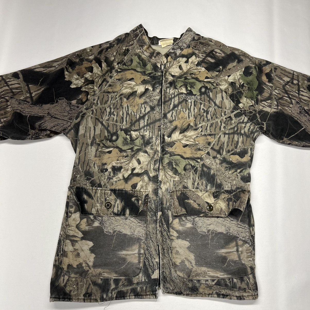 Vintage VTG Scentlock Jacket Camo Green Hunting Camouflage Mock Neck Size US XXL / EU 58 / 5 - 2 Thumbnail