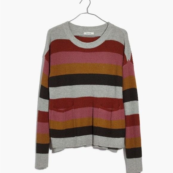 Madewell Madewell Patch Pocket Pullover Sweater in Walton Stripe XS Size XS / US 0-2 / IT 36-38 - 7 Thumbnail
