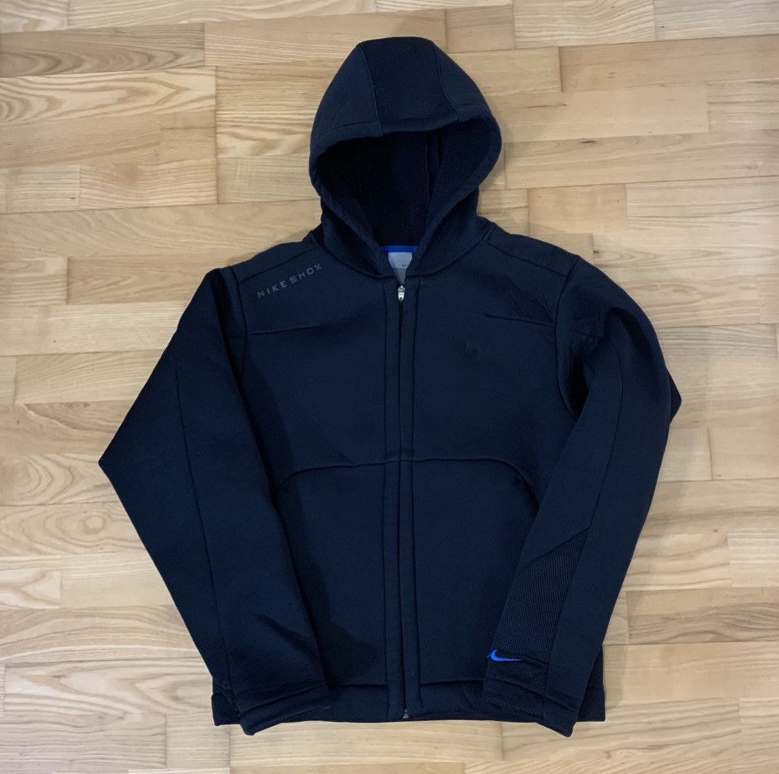 Nike Nike Shox y2k zip hoodie black Grailed