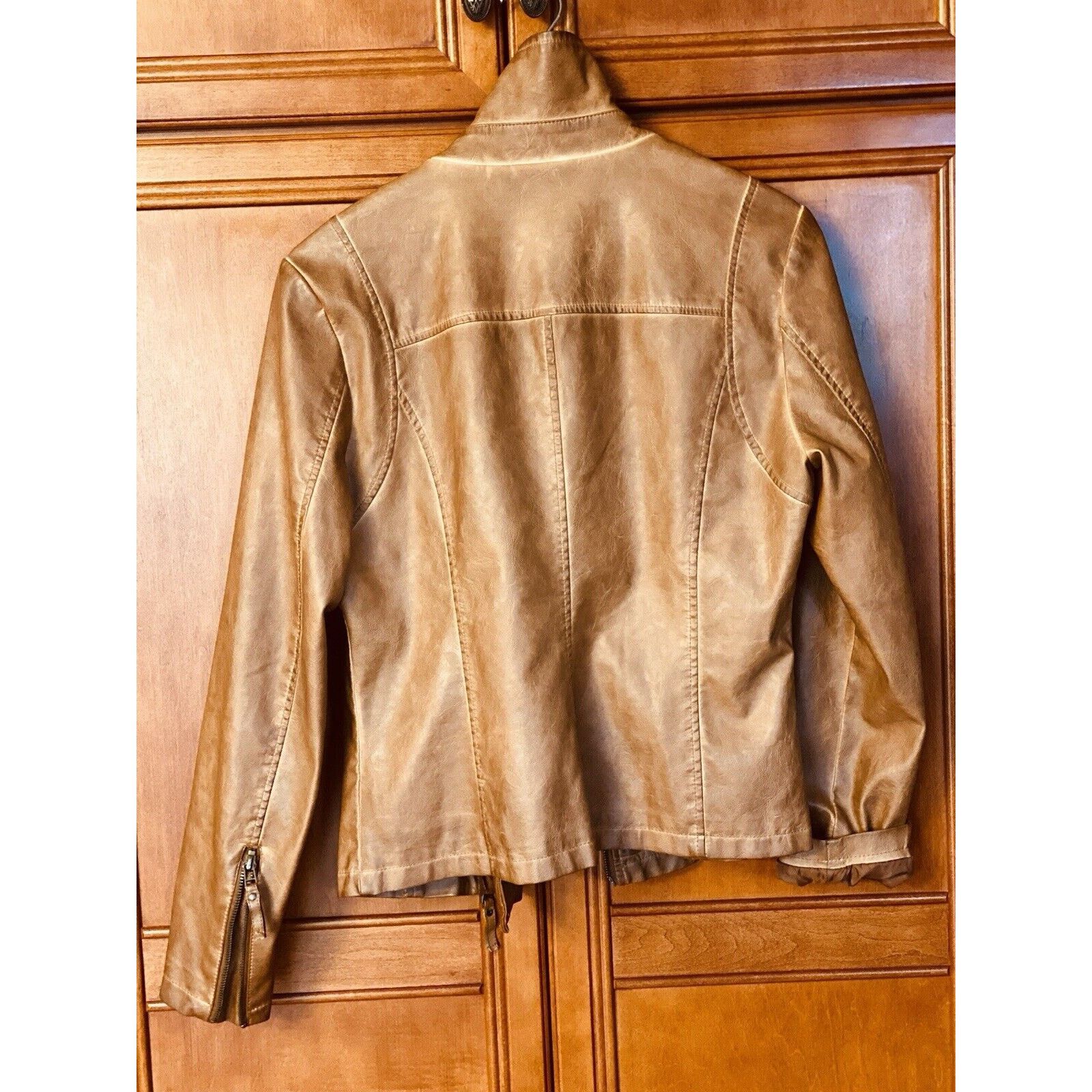 Other Max Studio Cognac Brn Faux Leather Moto Jkt Asymmetrical med Size M / US 6-8 / IT 42-44 - 8 Thumbnail