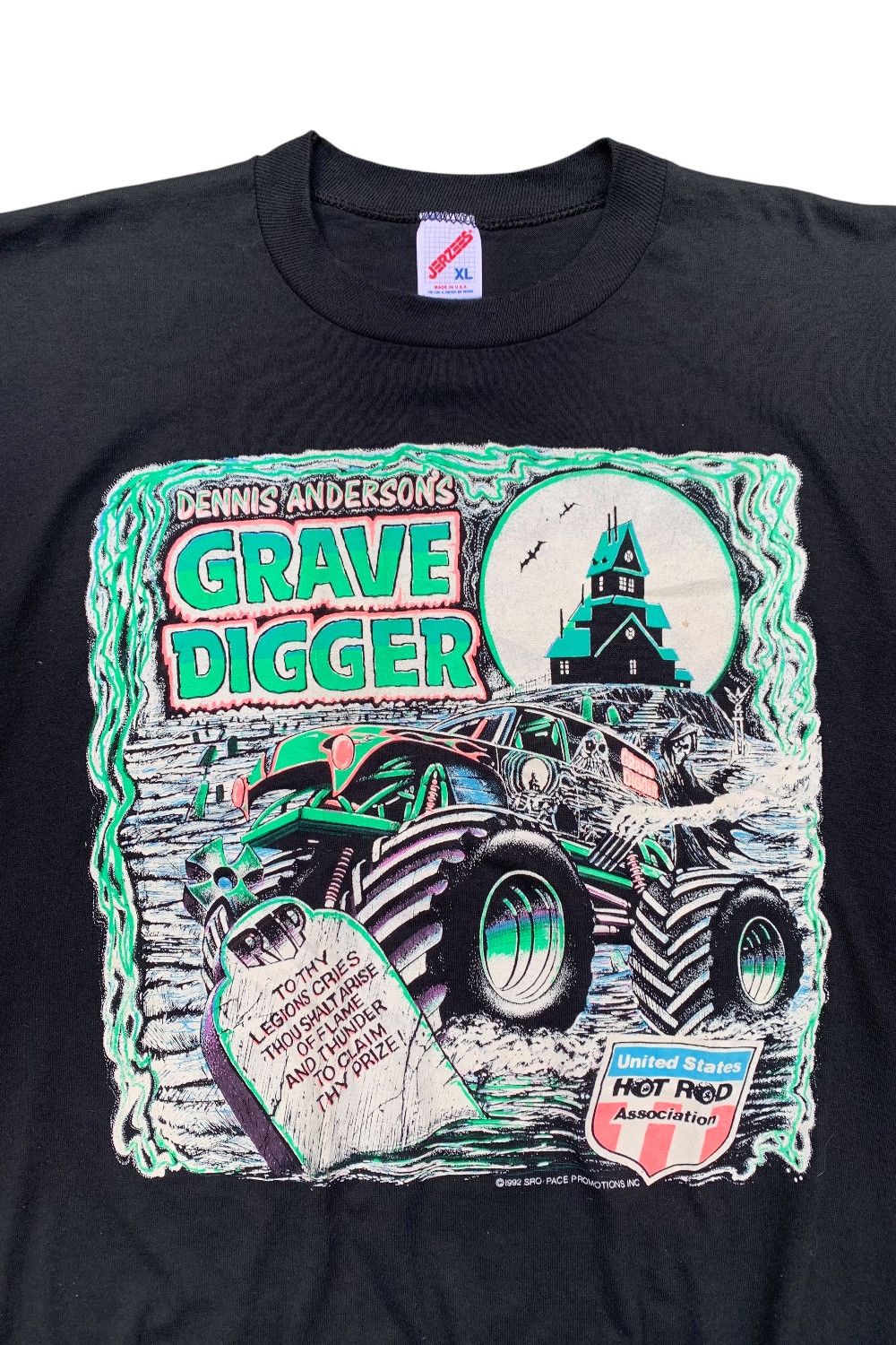 Vintage 1992 Dennis Anderson Grave Digger vintage tee single stitch. Size US L / EU 52-54 / 3 - 2 Thumbnail