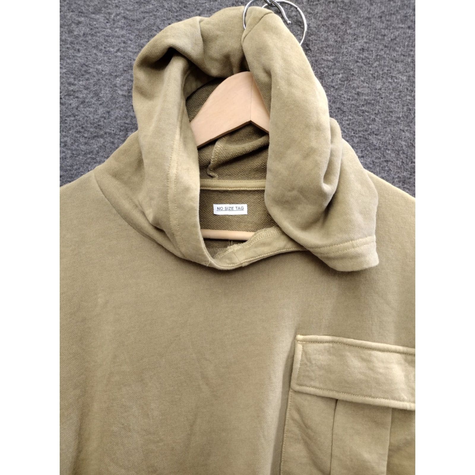 Vintage VINTAGE Sweatshirt Hoodie Women's XL Beige Knit Cropped Long Sleeve w/ Pocket Size XL / US 12-14 / IT 48-50 - 3 Thumbnail