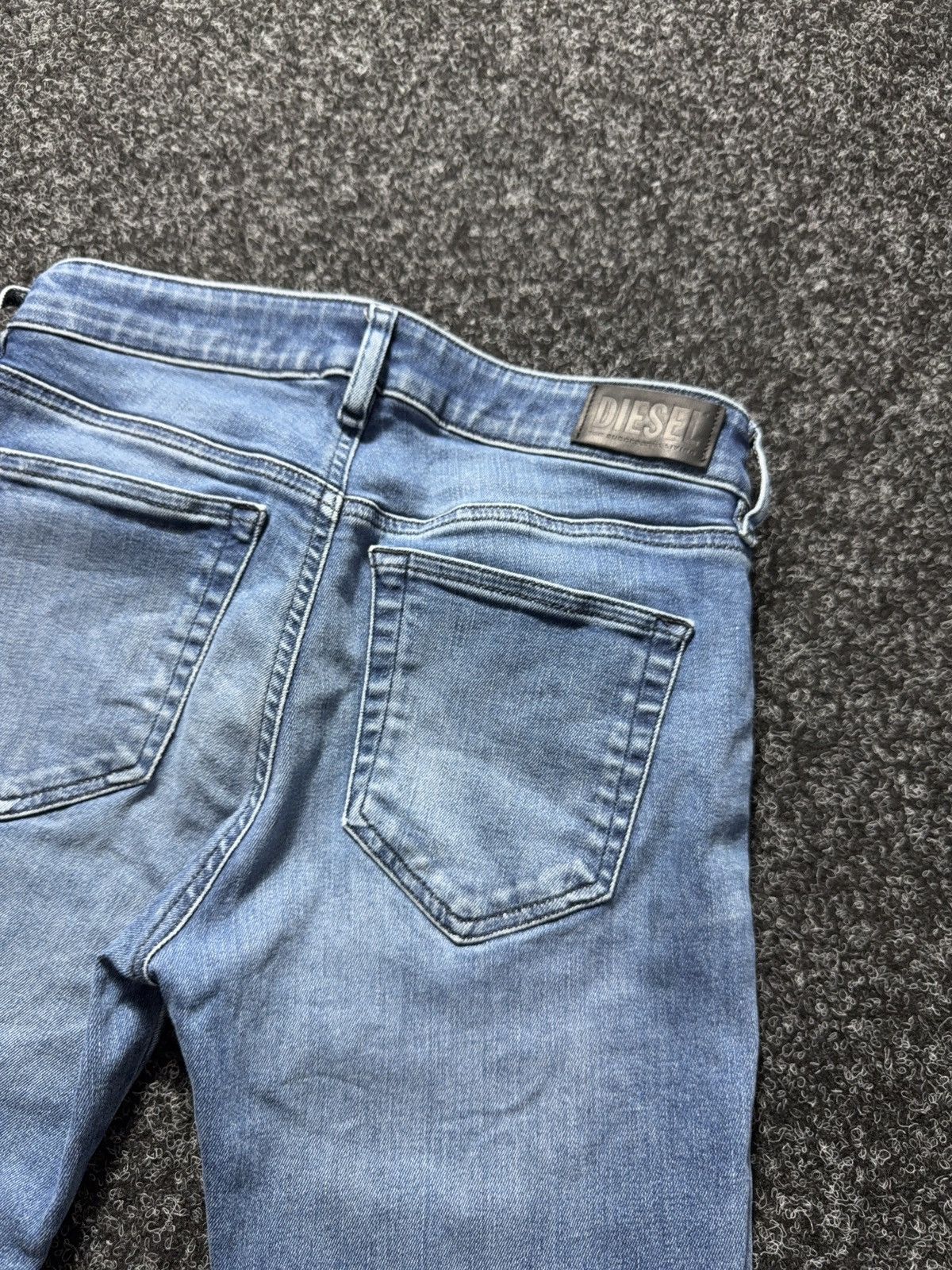 Diesel 00s Diesel Luxury Slandy Super Skinny Y2K Light Wash Jeans Size 28" / US 6 / IT 42 - 19 Thumbnail