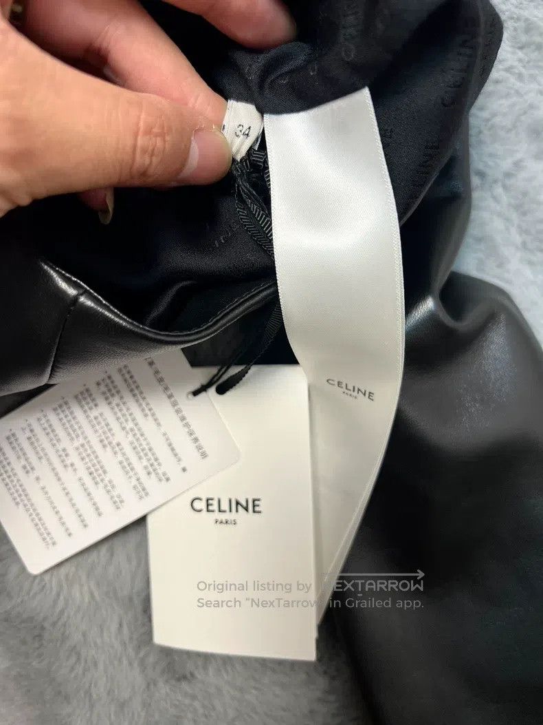 Celine Celine Four-pocket Leather Triumph Gate Gold Buckle Jacket Size XXS / US 00 / IT 34 - 5 Thumbnail