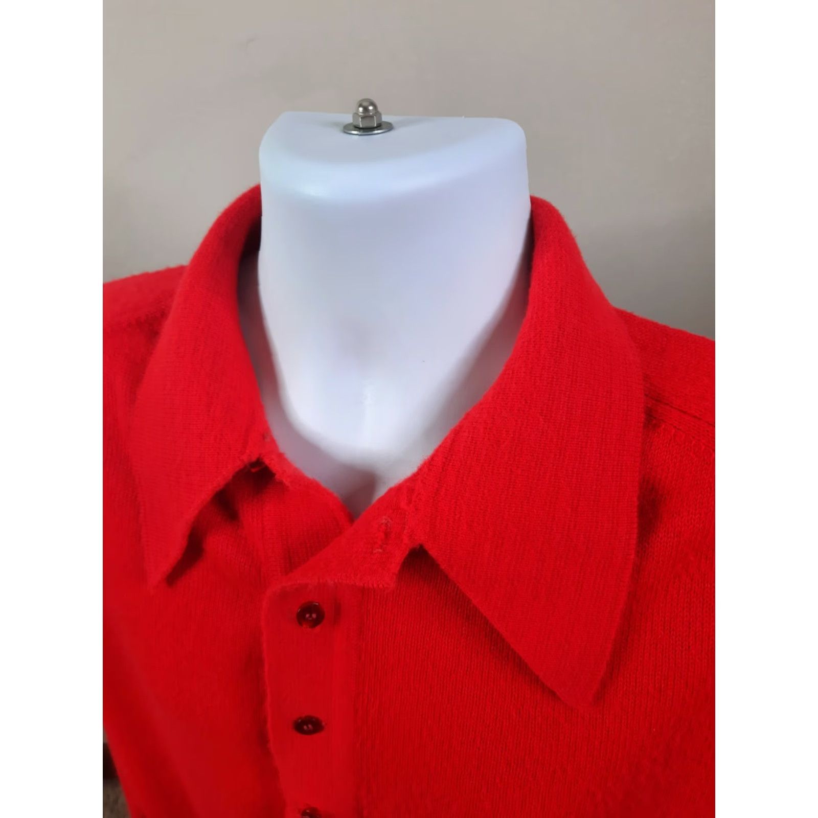 JCPenney VINTAGE JCPENNEY SWEATER Red MENS Large Tall LT Collared Knit Pullover Collection S4C Size US L / EU 52-54 / 3 - 4 Thumbnail