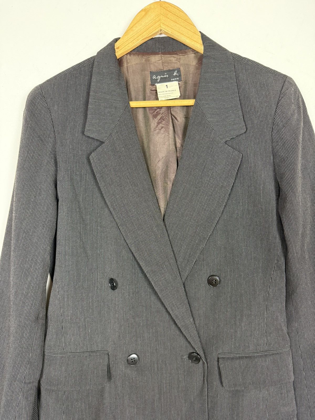 agnes b. Agnes b Double Breasted Blazer/Coat Size 36S - 4 Thumbnail