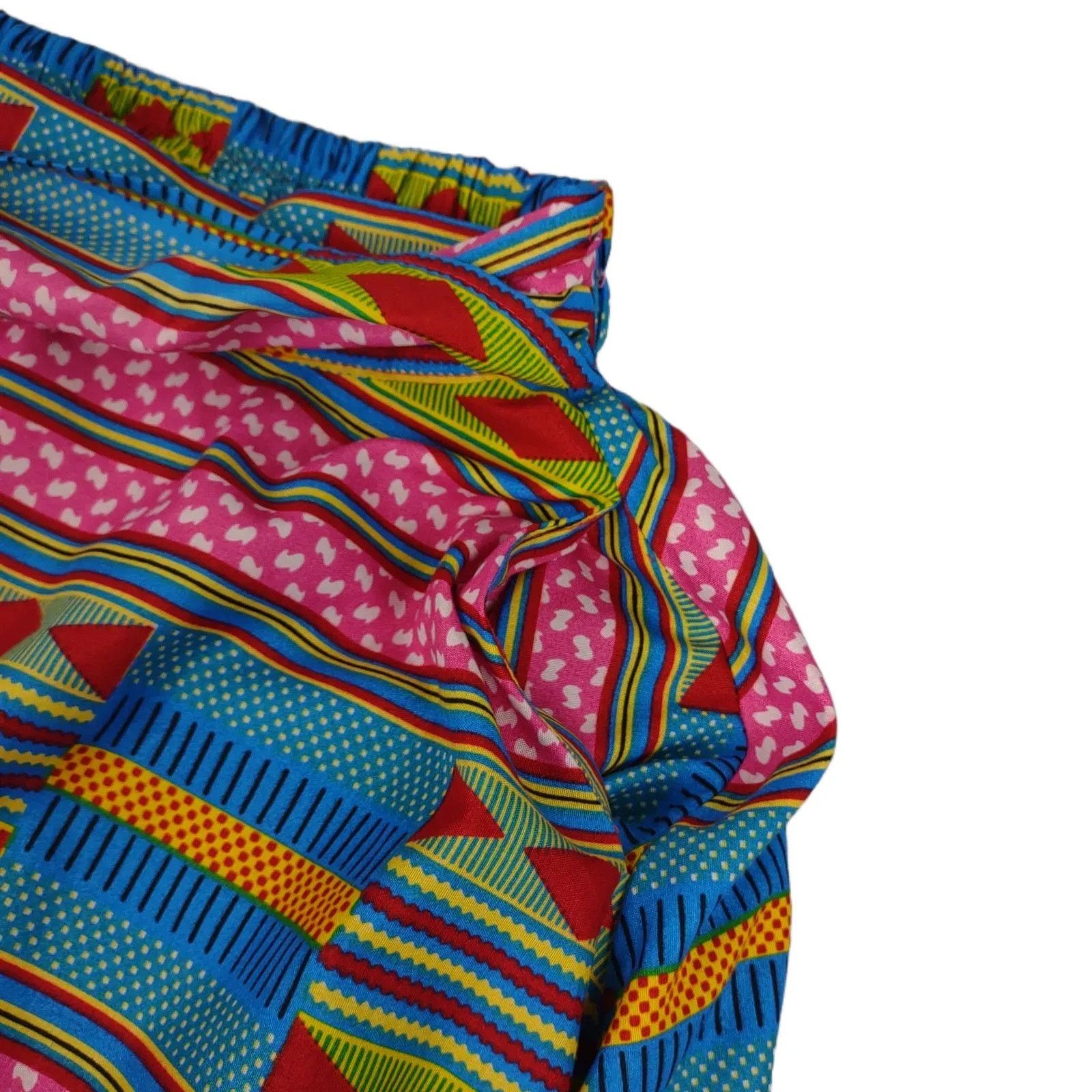 Other Shenbolen Tie Waist African Tribal Print Dashiki HiLow Skirt Size 28" / US 6 / IT 42 - 7 Thumbnail